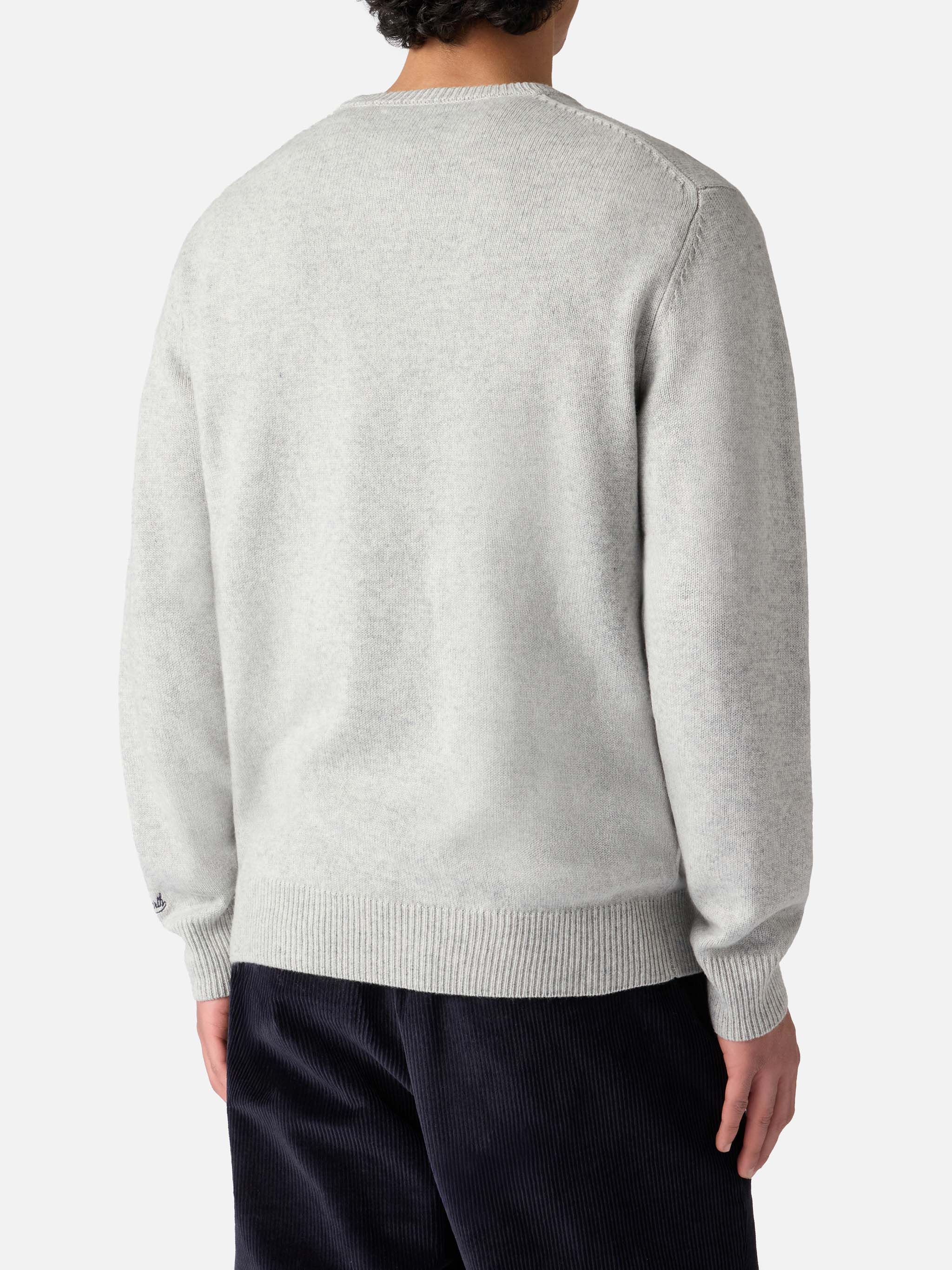 Light grey sweater Heron with super G embroidery | SUPER G SPECIAL EDITION - Image 3