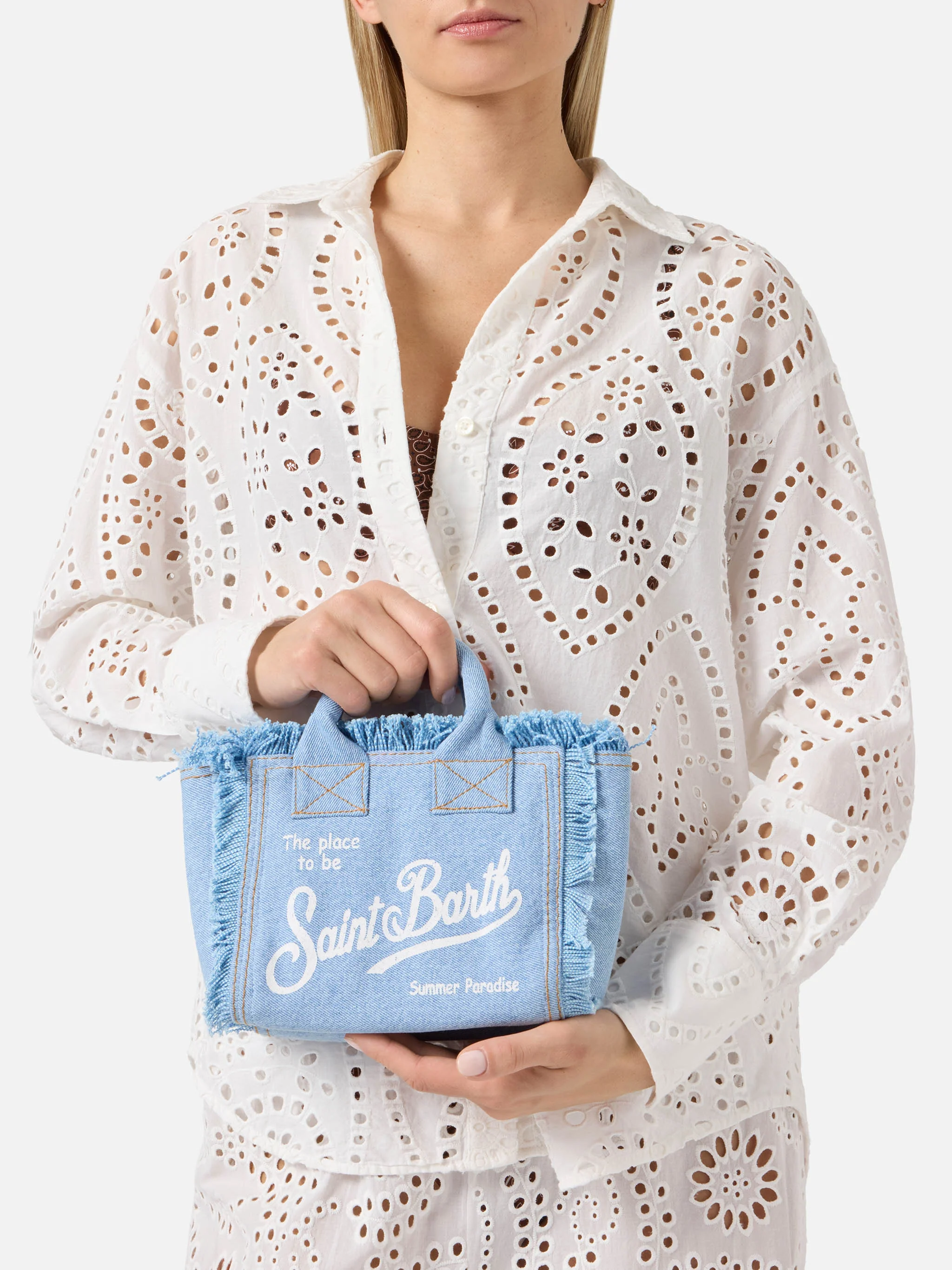 Light wash denim Vanity mini bag - Image 2