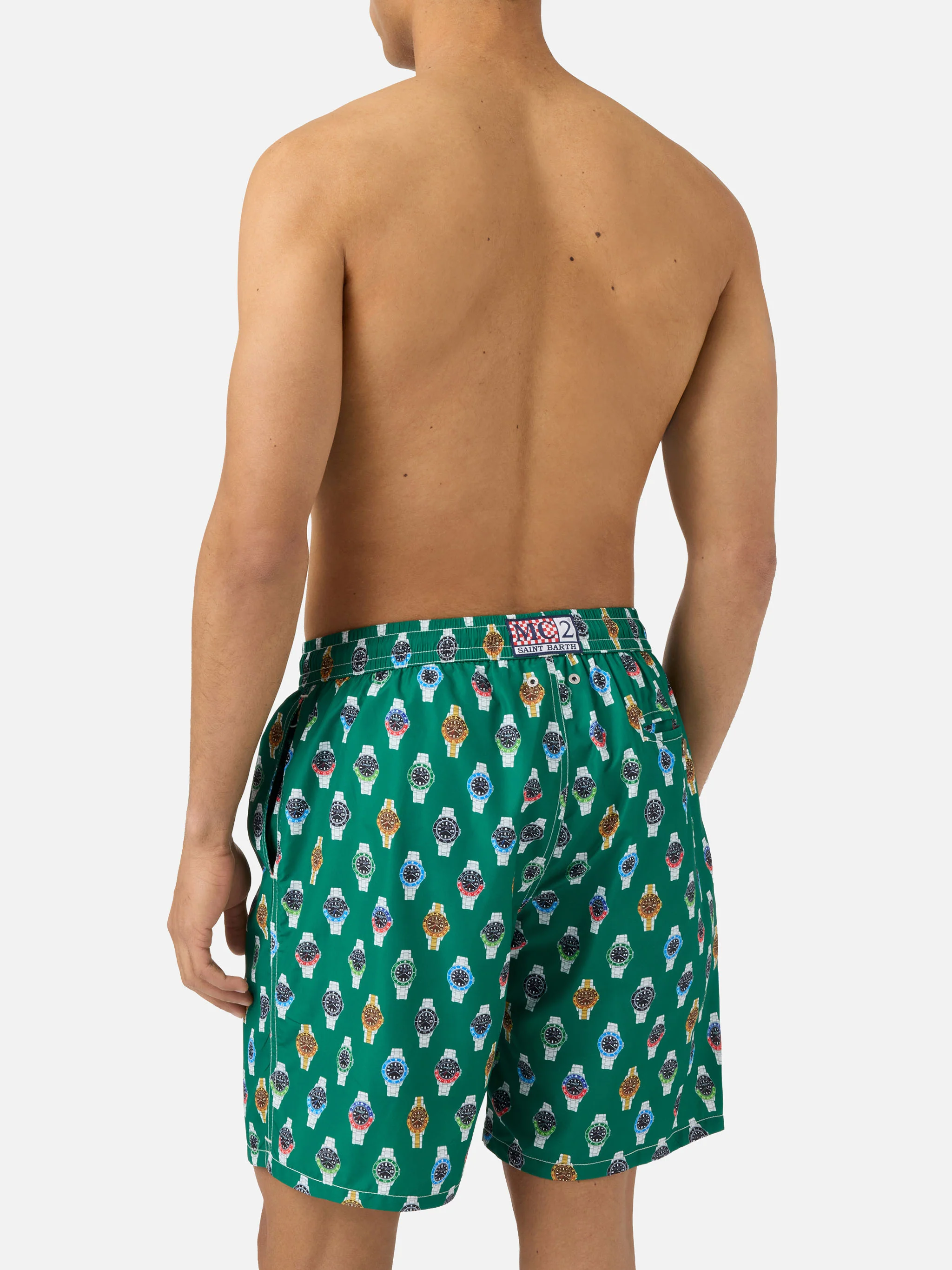 Lighting Micro swim shorts with all-over watch print - Image 5