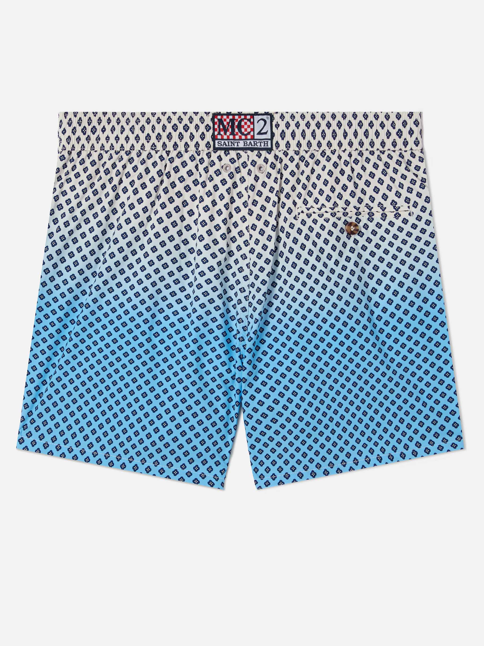 Lighting Micro swim shorts with geometric print on shaded background - Image 2