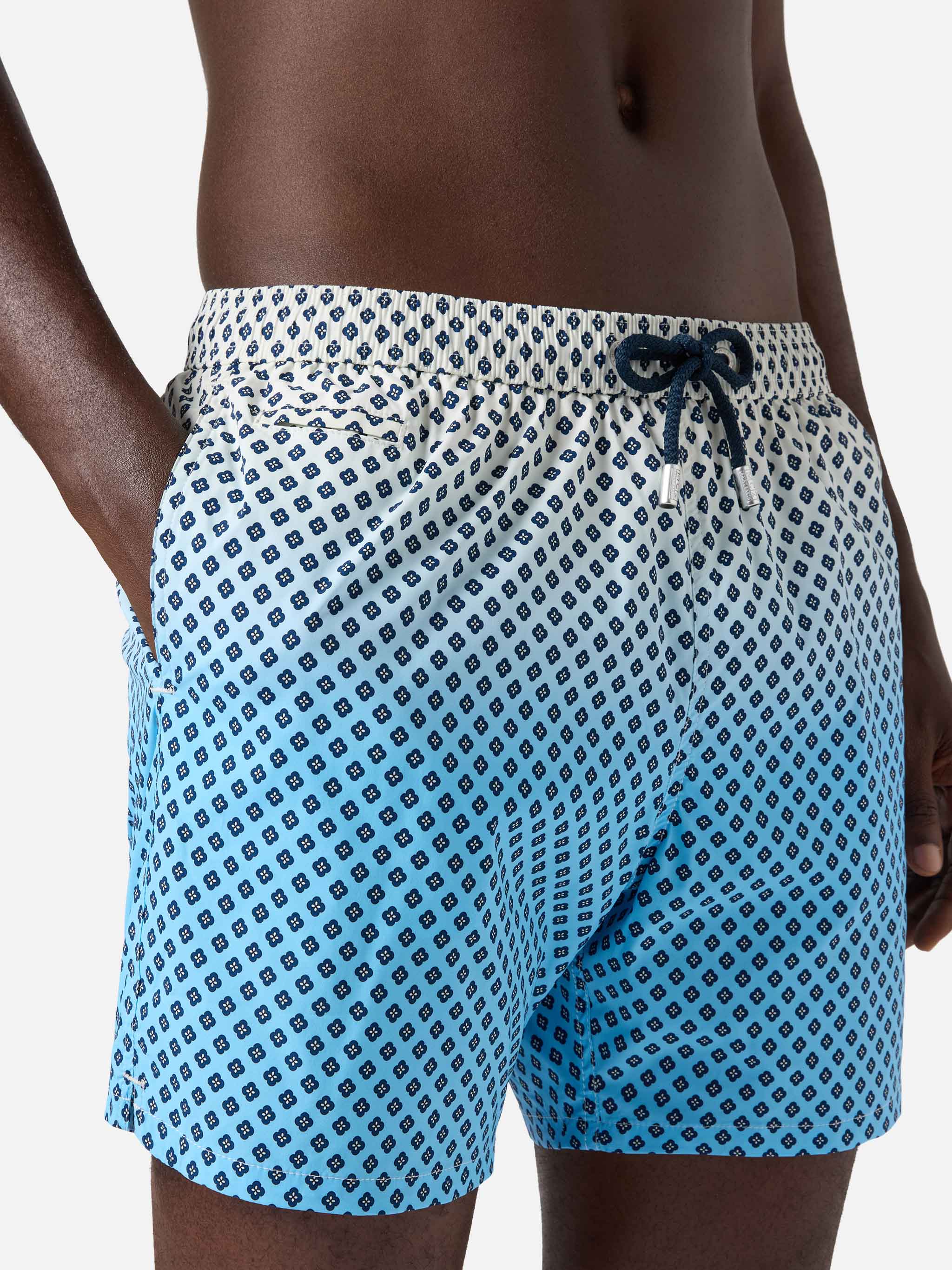 Lighting Micro swim shorts with geometric print on shaded background - Image 4