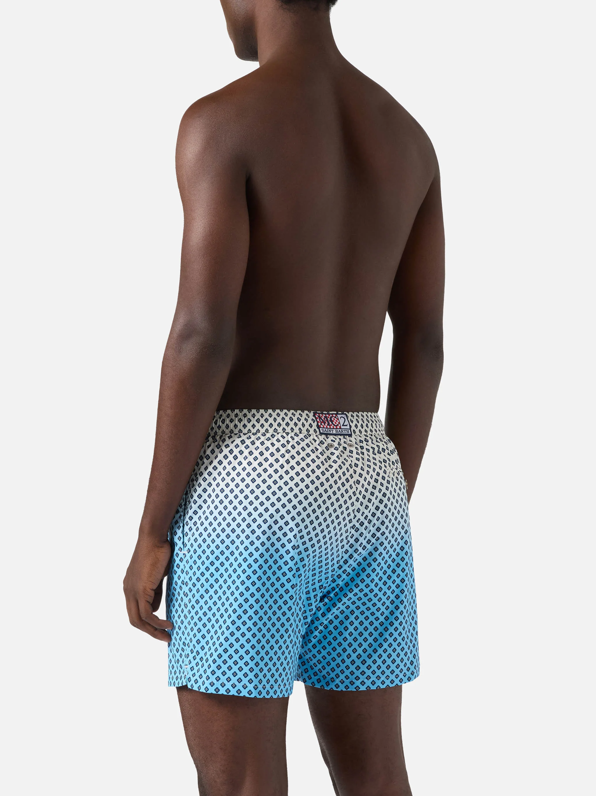 Lighting Micro swim shorts with geometric print on shaded background - Image 5