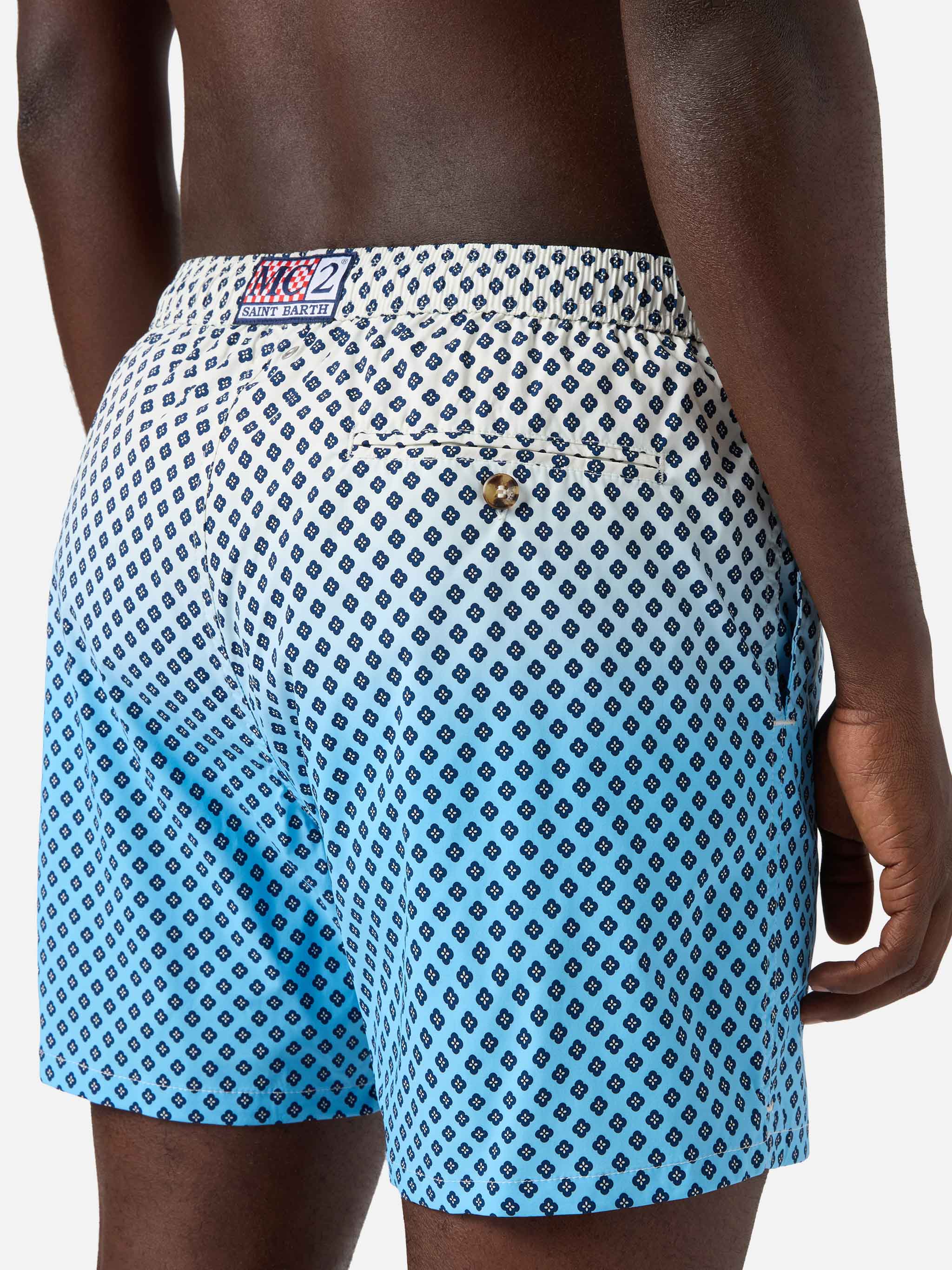 Lighting Micro swim shorts with geometric print on shaded background - Image 6