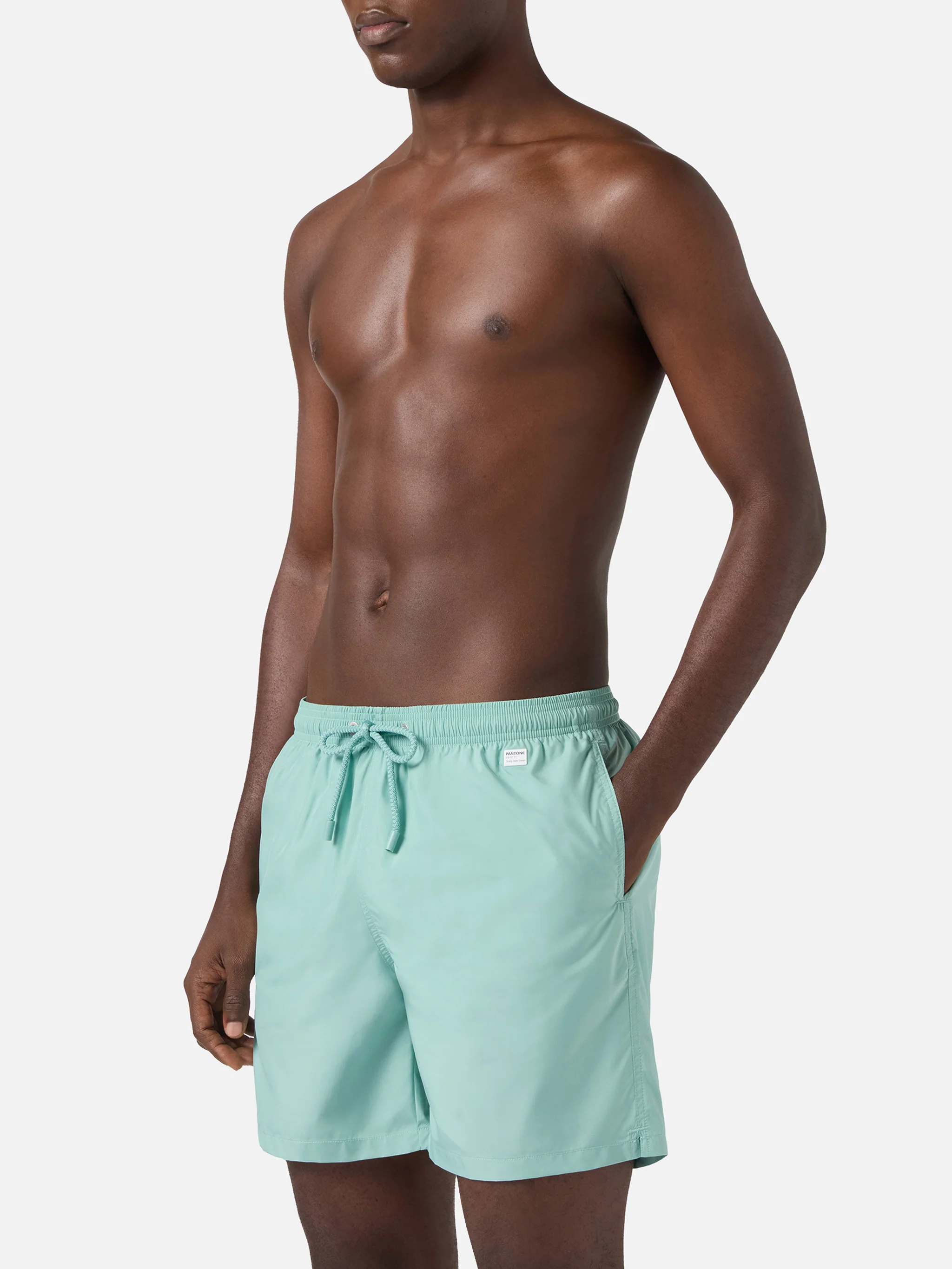 Lighting Pantone swim shorts in aqua green | Special Edition - Image 3