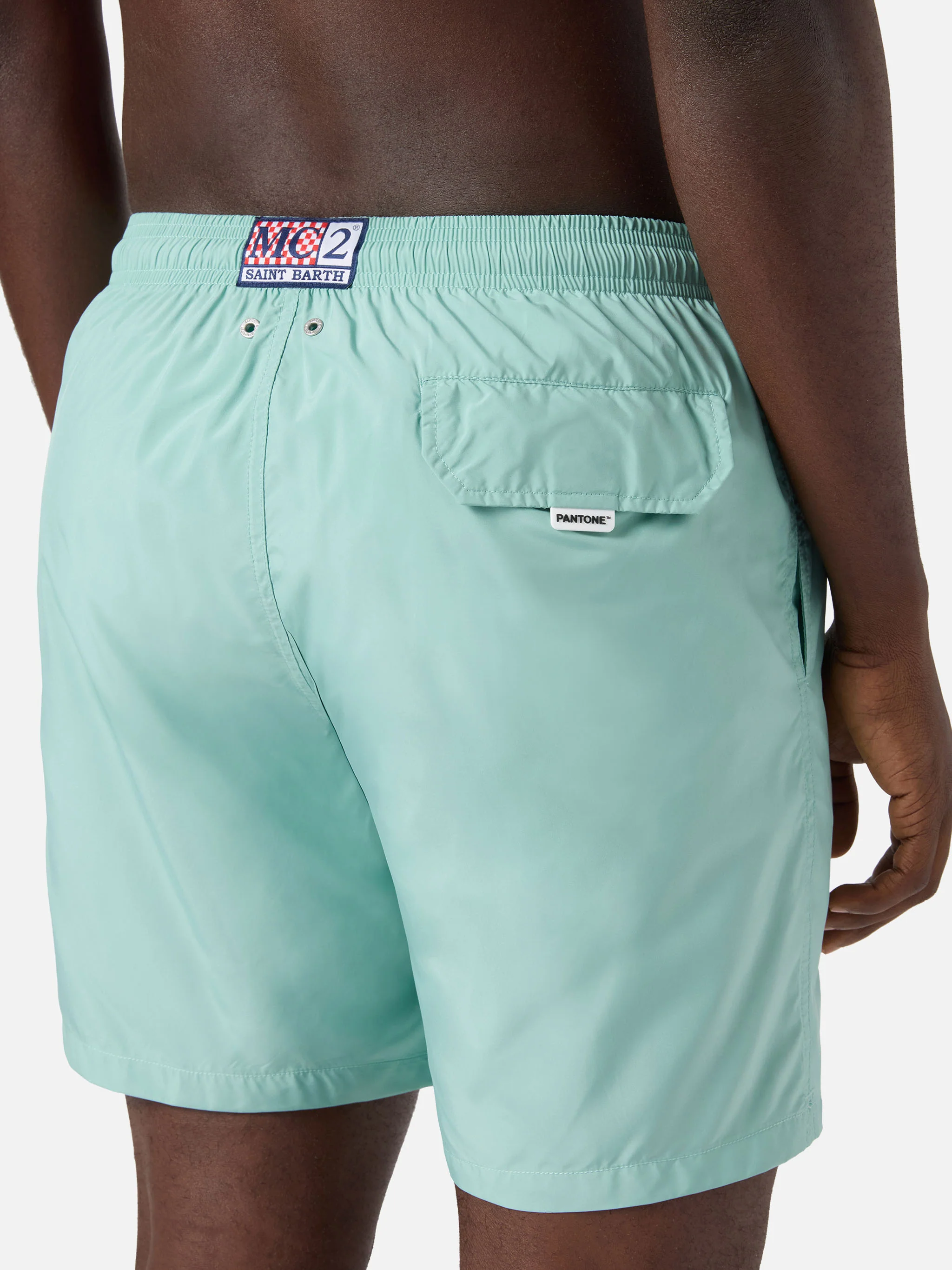 Lighting Pantone swim shorts in aqua green | Special Edition - Image 6