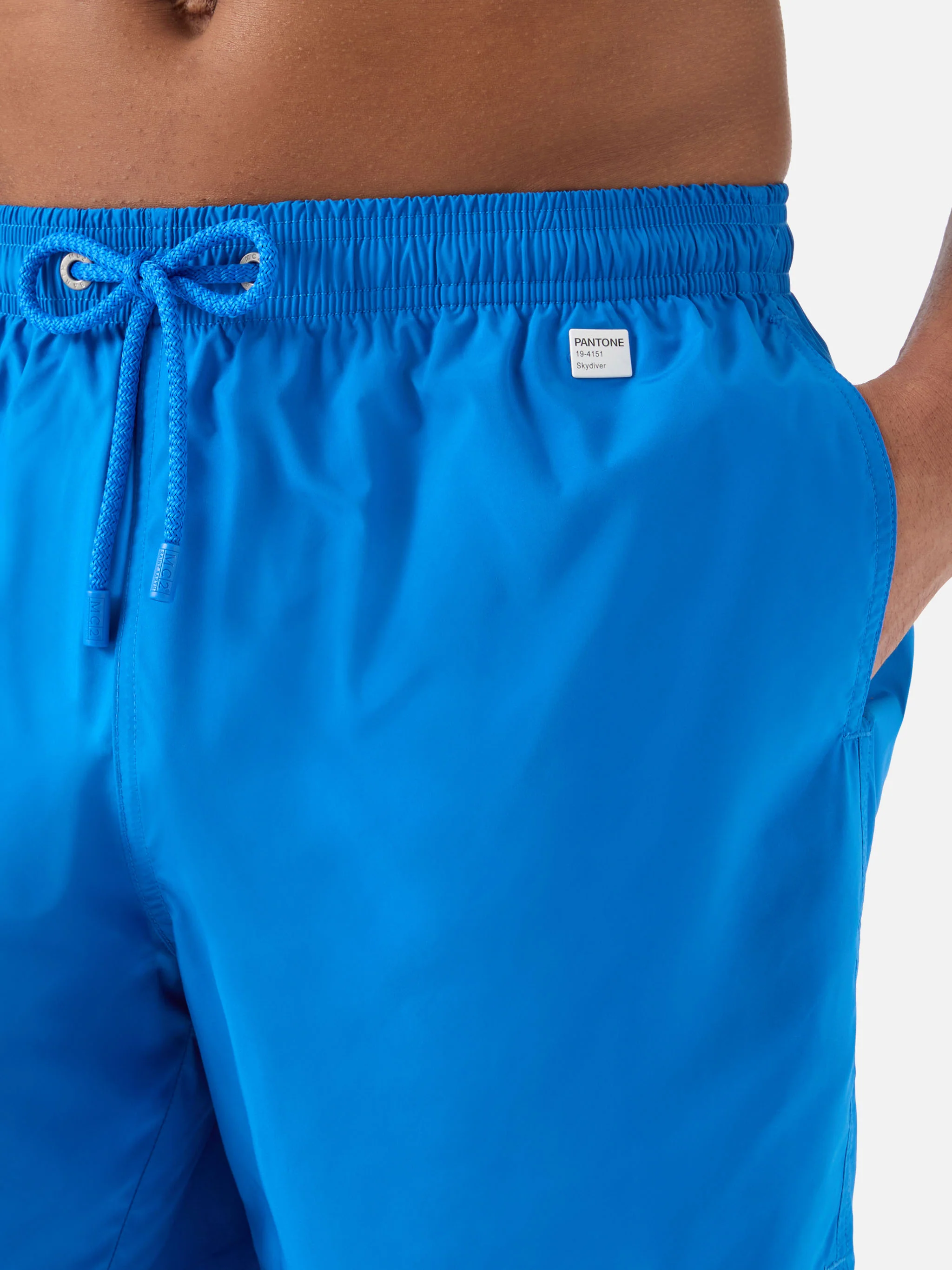 Lighting Pantone swim shorts in bright blue | Special Edition - Image 4