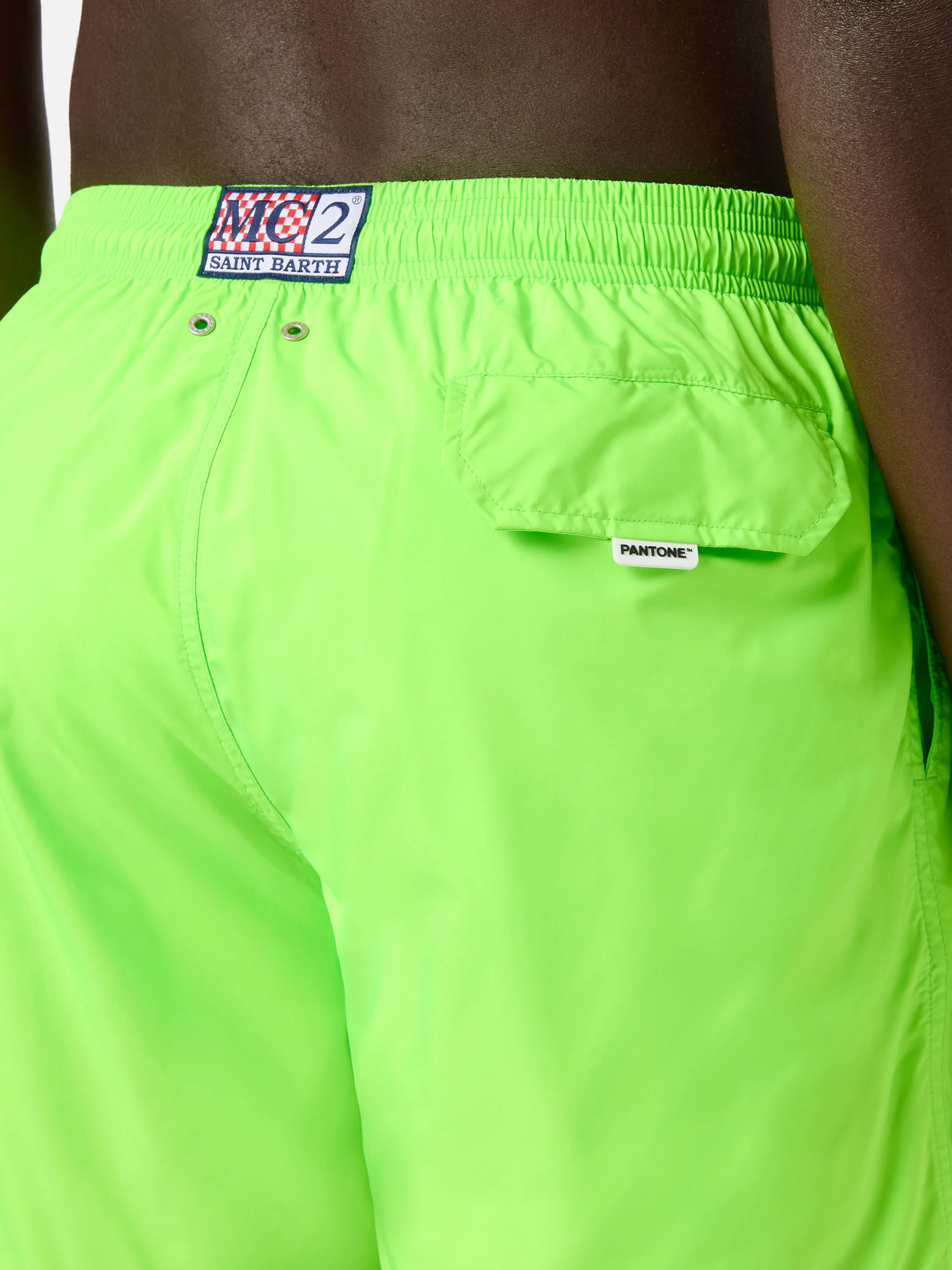 Lighting Pantone swim shorts in fluo green | Special Edition - Image 6