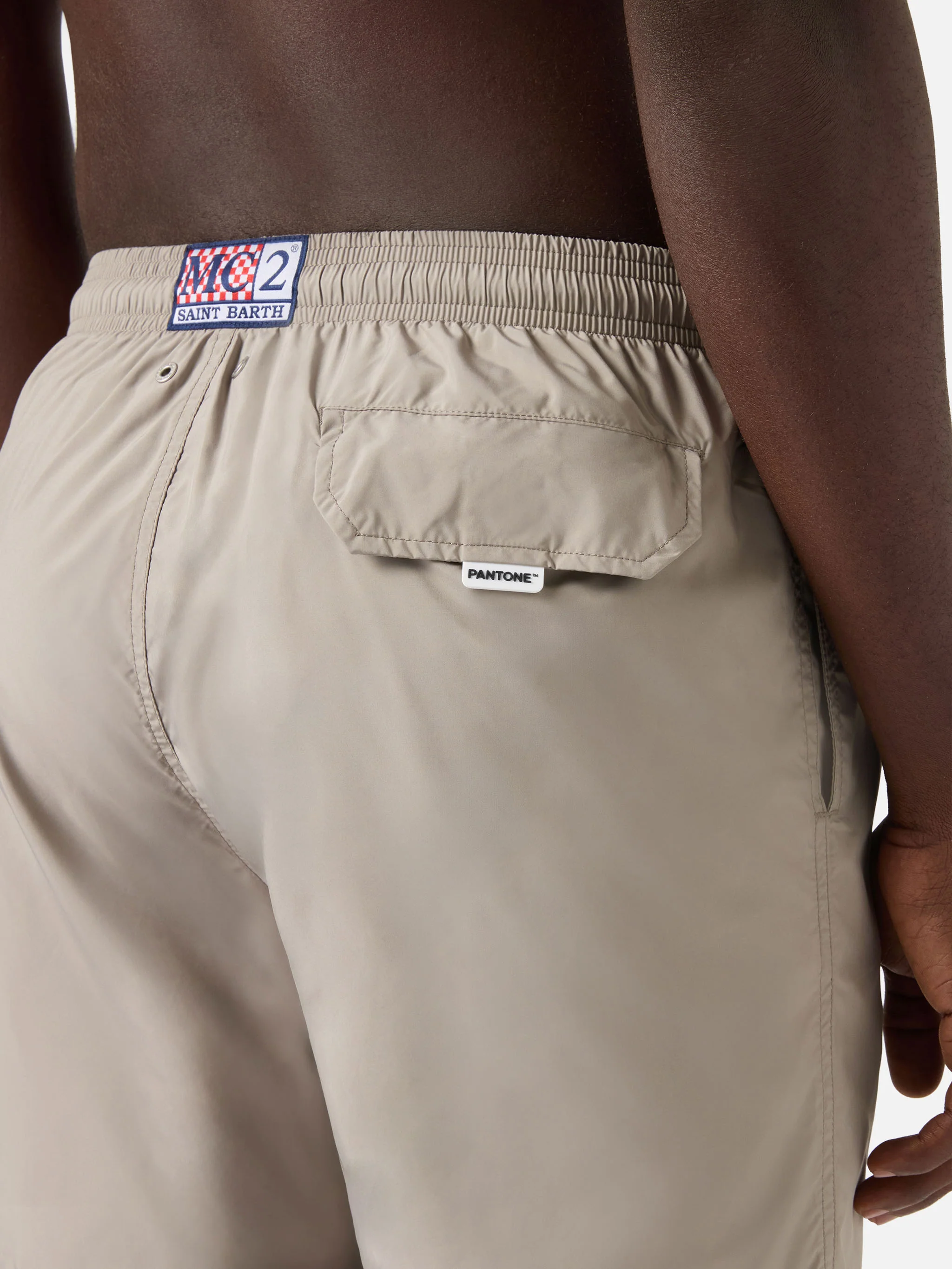 Lighting Pantone swim shorts in khaki | Special Edition - Image 6