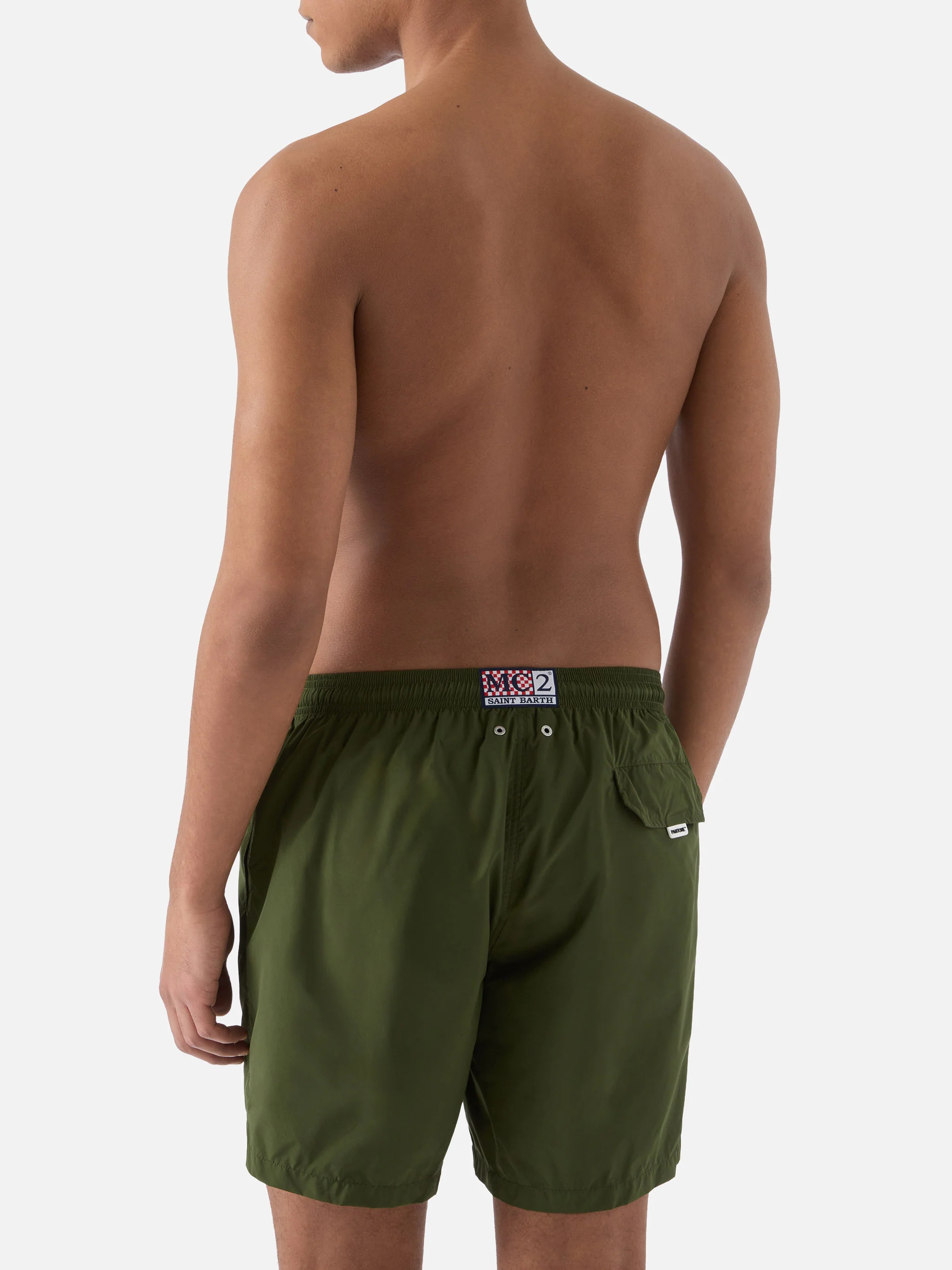 Lighting Pantone swim shorts in military green | Special Edition - Image 5