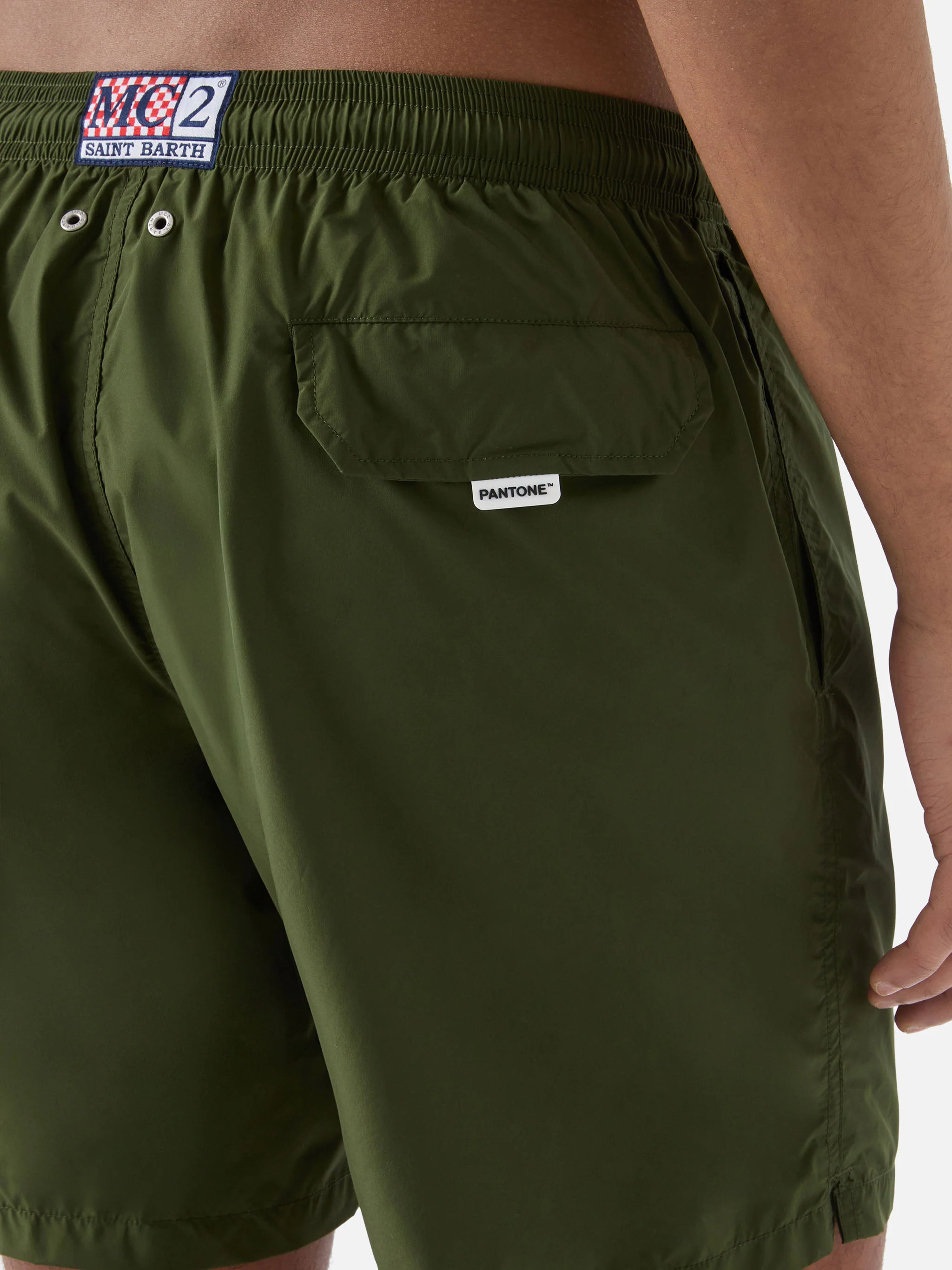 Lighting Pantone swim shorts in military green | Special Edition - Image 6