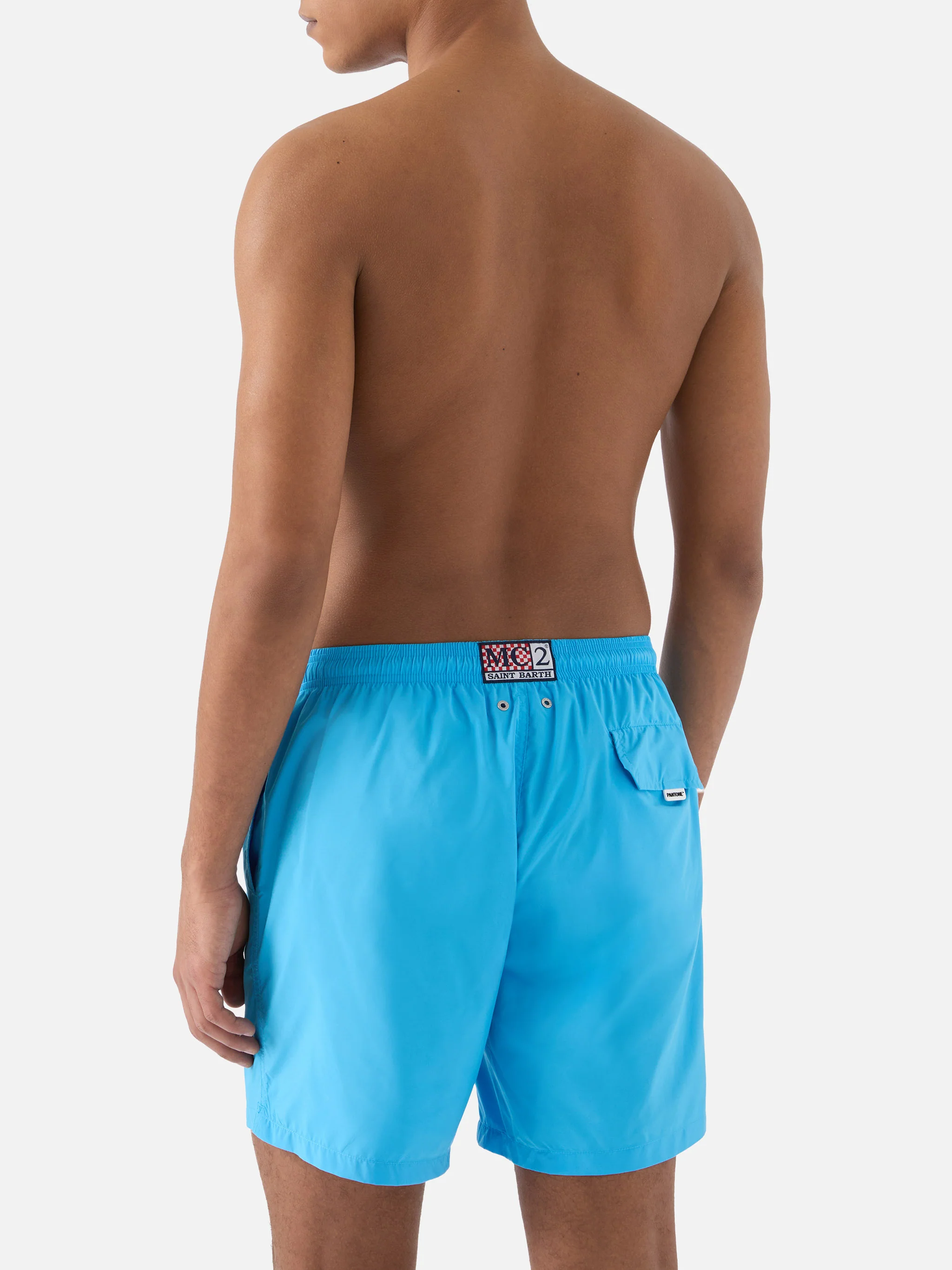 Lighting Pantone swim shorts in sky blue | Special Edition - Image 5