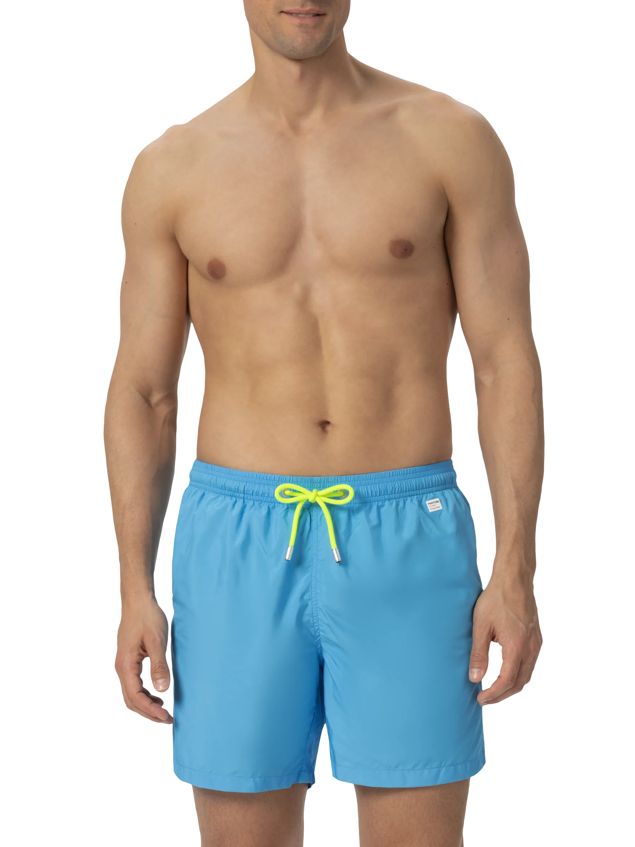 Lightweight fabric aqua blue swim shorts Lighting Pantone | PANTONE® SPECIAL EDITION - Image 3