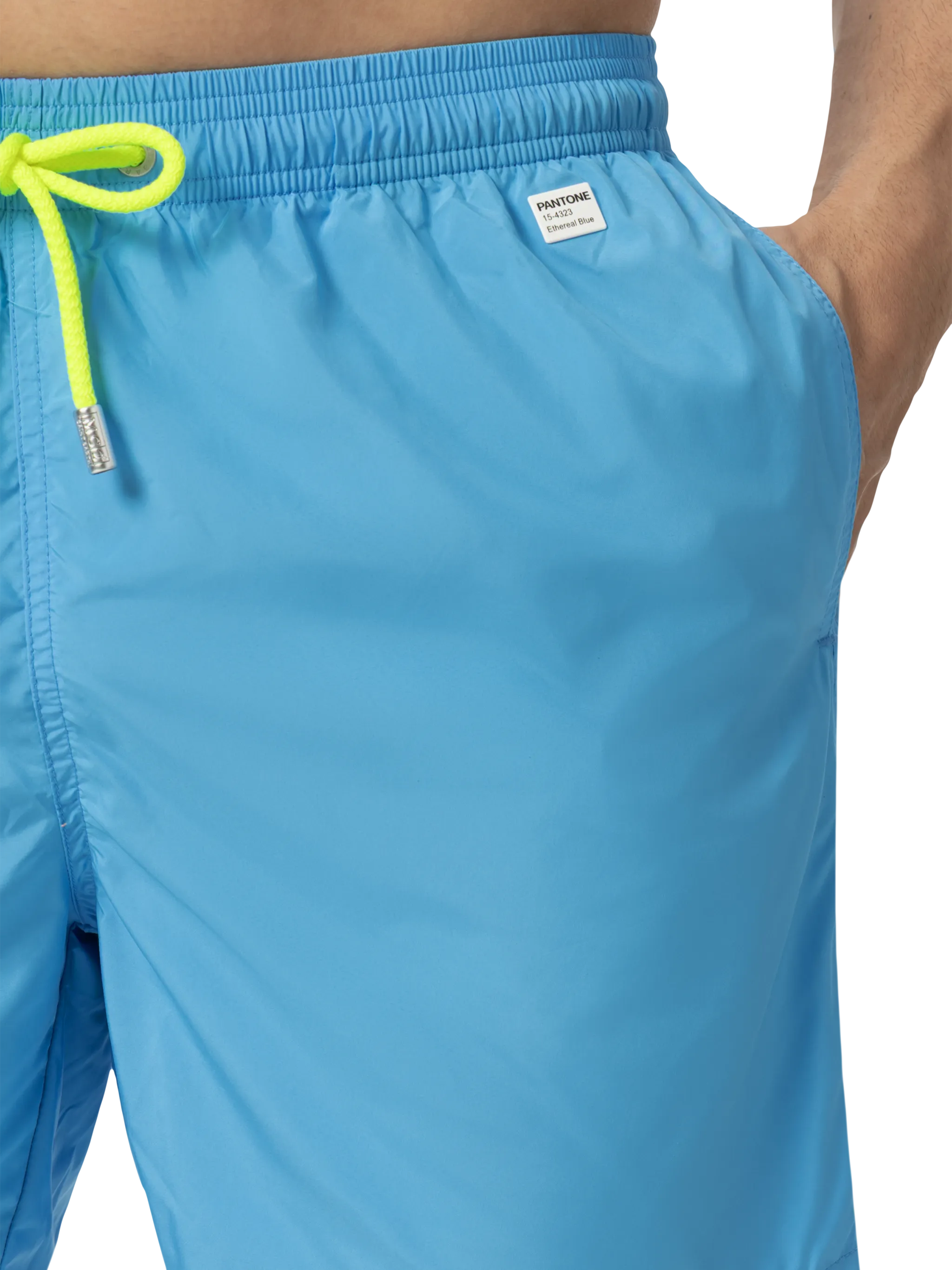 Lightweight fabric aqua blue swim shorts Lighting Pantone | PANTONE® SPECIAL EDITION - Image 5
