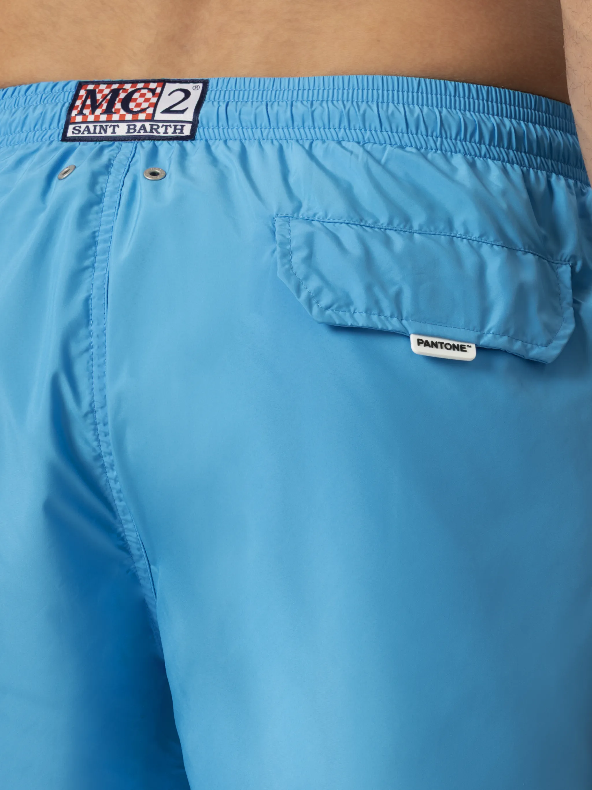 Lightweight fabric aqua blue swim shorts Lighting Pantone | PANTONE® SPECIAL EDITION - Image 6
