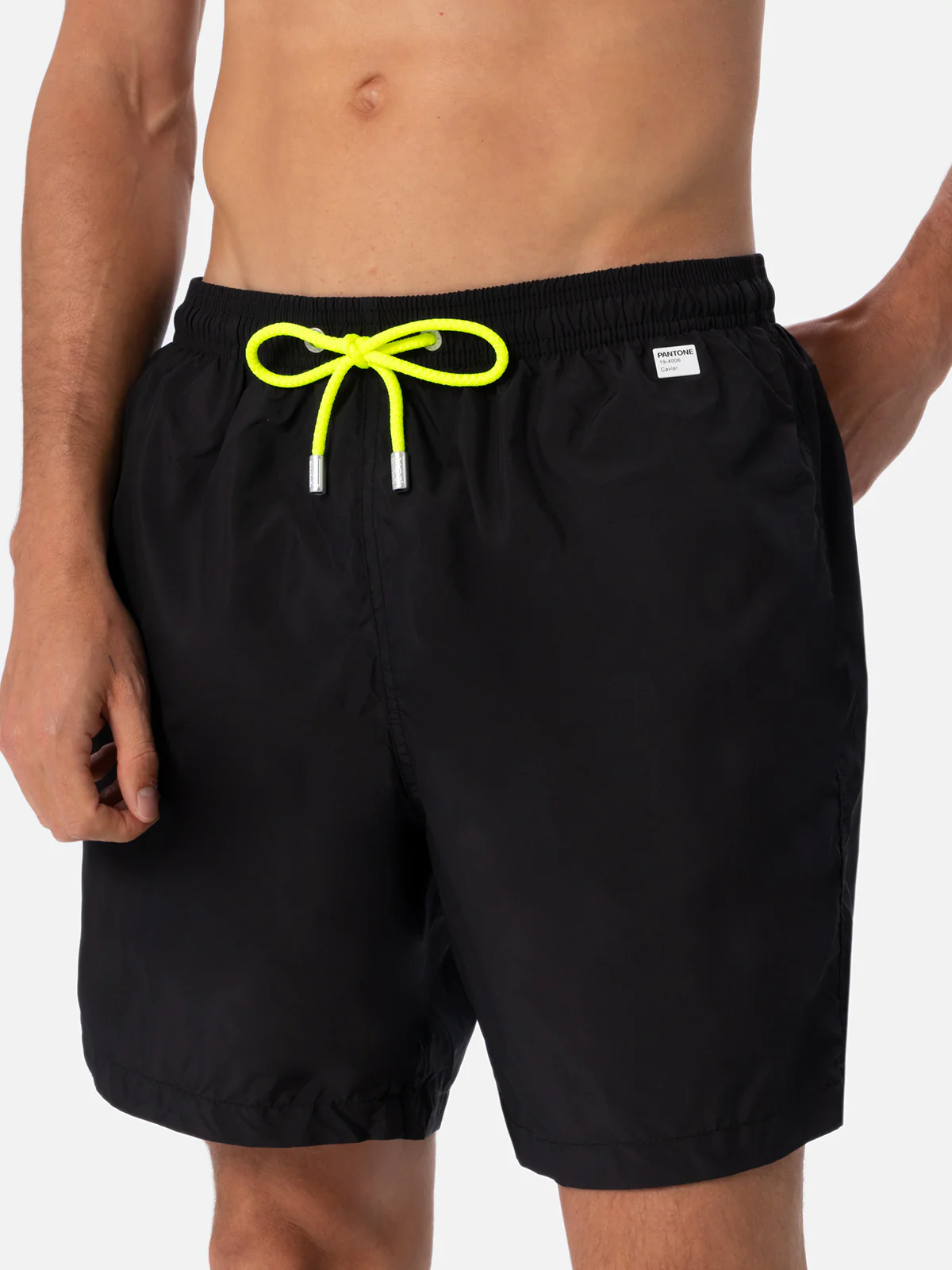 Lightweight fabric black swim shorts Lighting Pantone | PANTONE® SPECIAL EDITION - Image 3