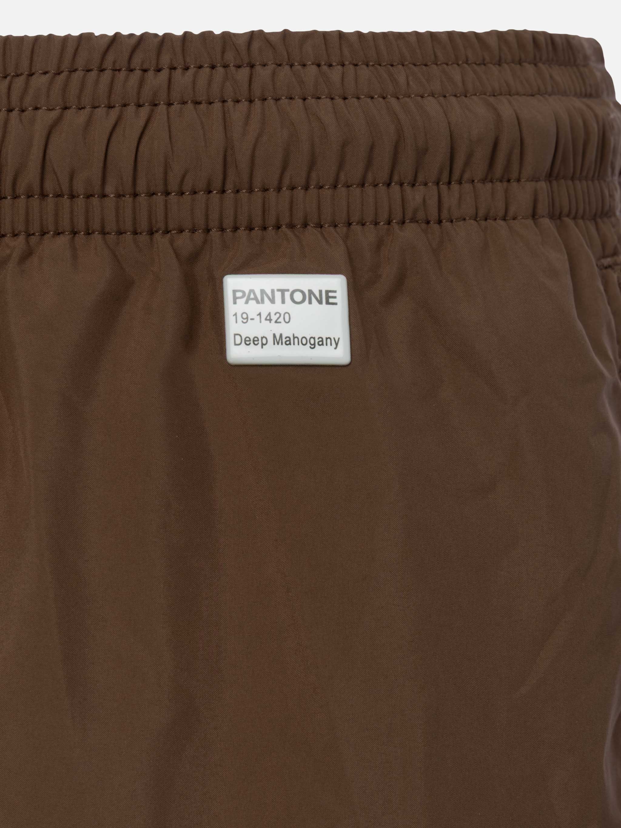 Lightweight fabric brown swim shorts Lighting Pantone | PANTONE® SPECIAL EDITION - Image 3