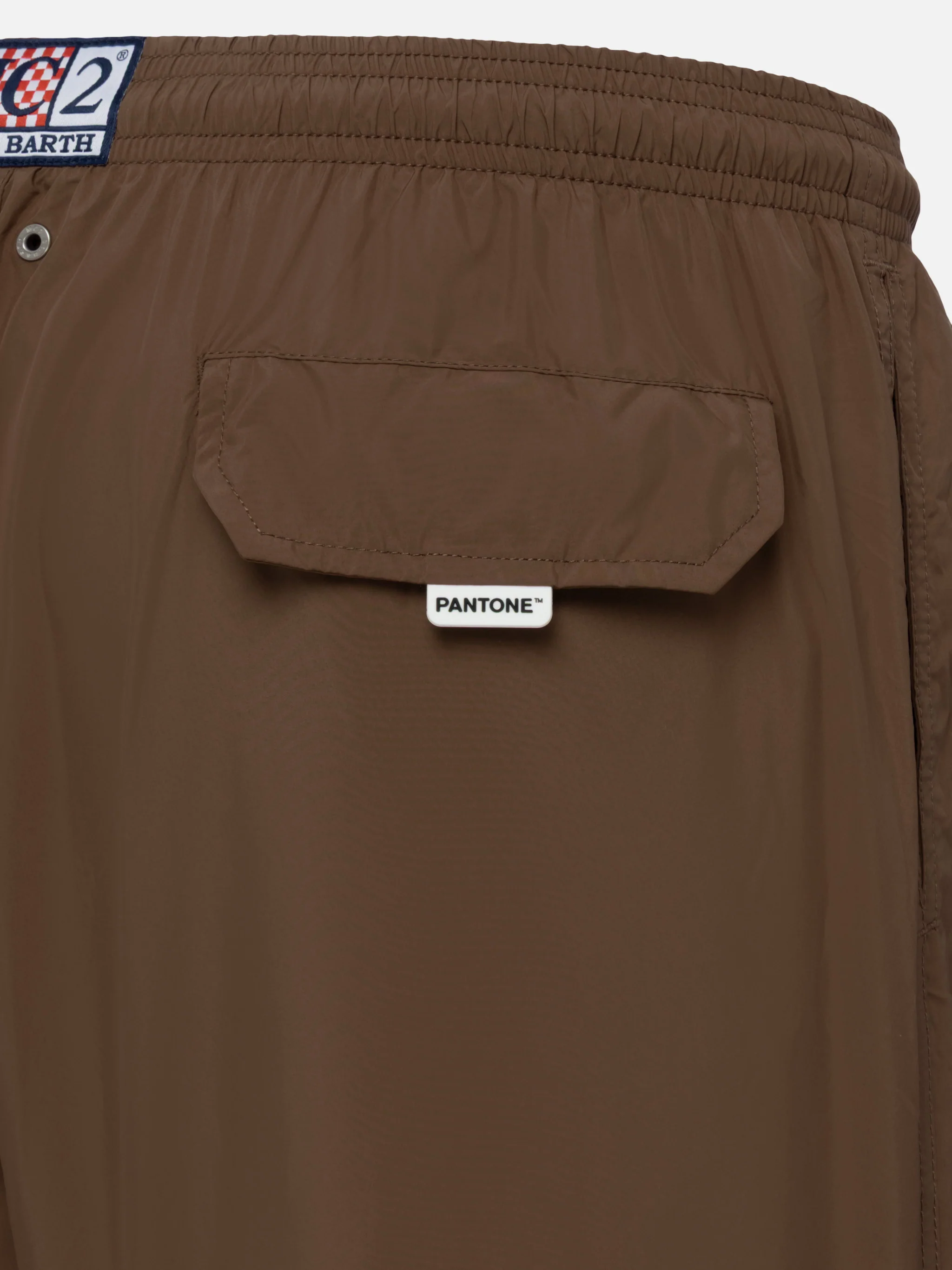Lightweight fabric brown swim shorts Lighting Pantone | PANTONE® SPECIAL EDITION - Image 4
