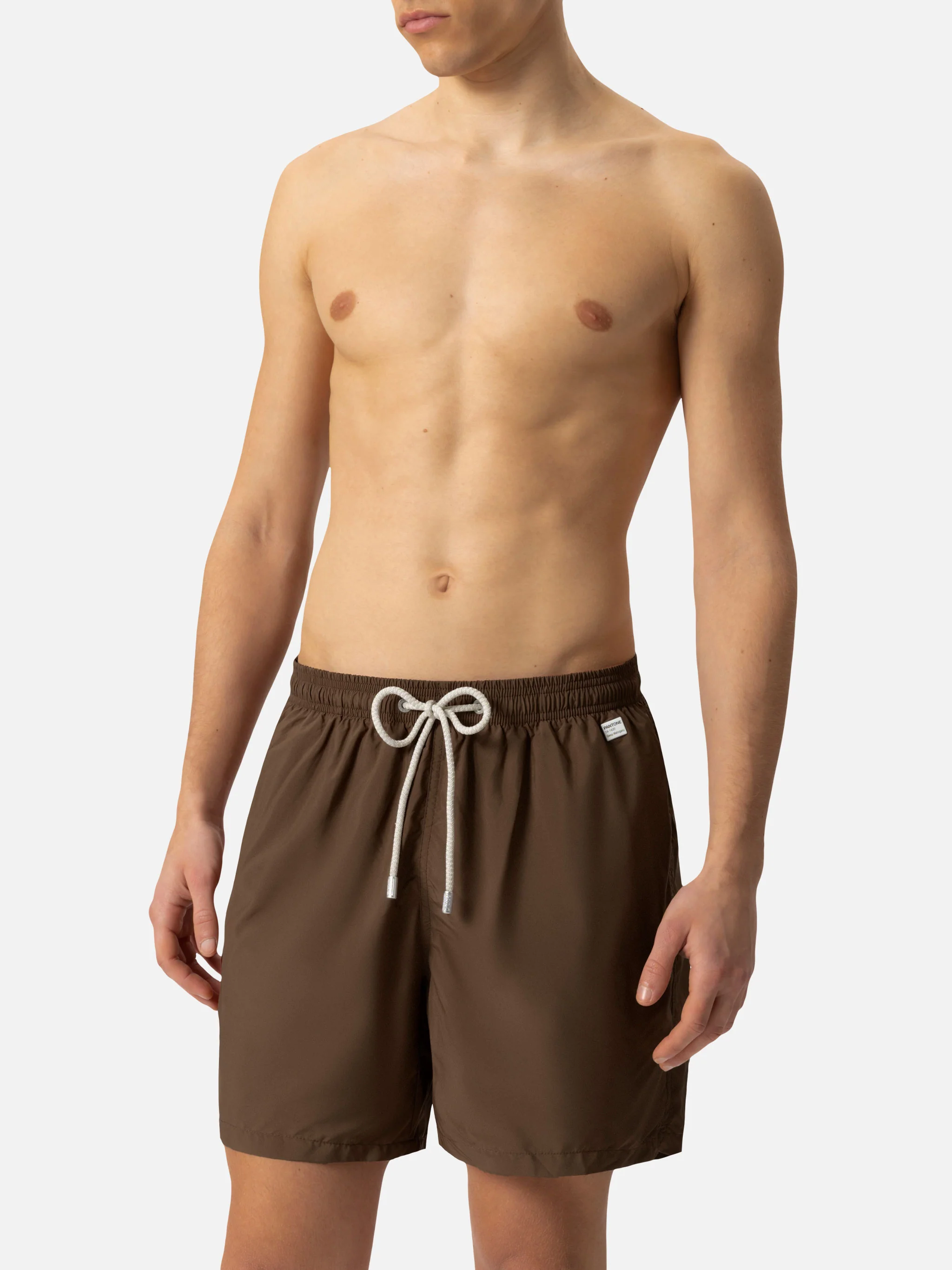 Lightweight fabric brown swim shorts Lighting Pantone | PANTONE® SPECIAL EDITION - Image 5