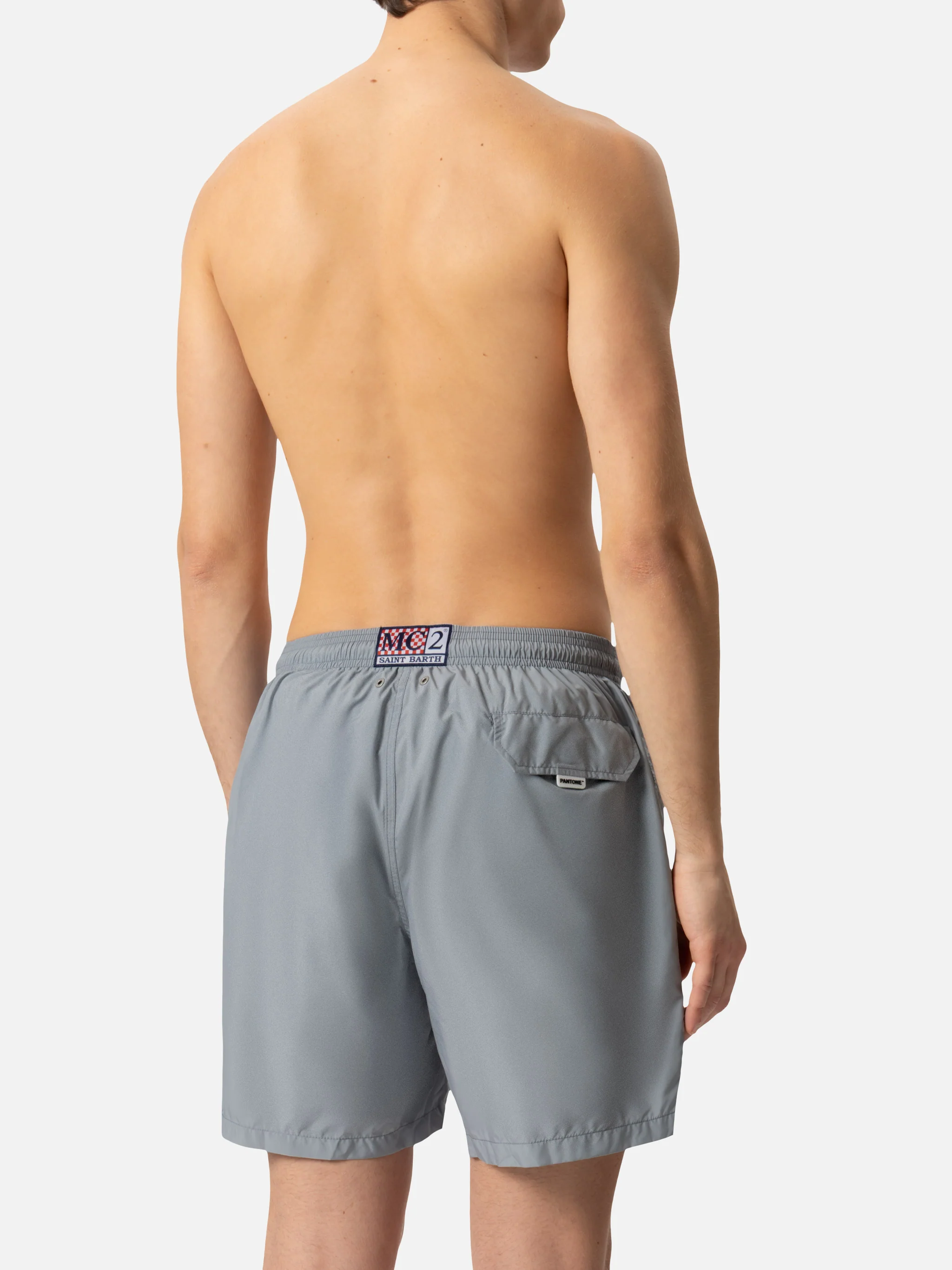 Lightweight fabric grey swim shorts Lighting Pantone | PANTONE® SPECIAL EDITION - Image 7