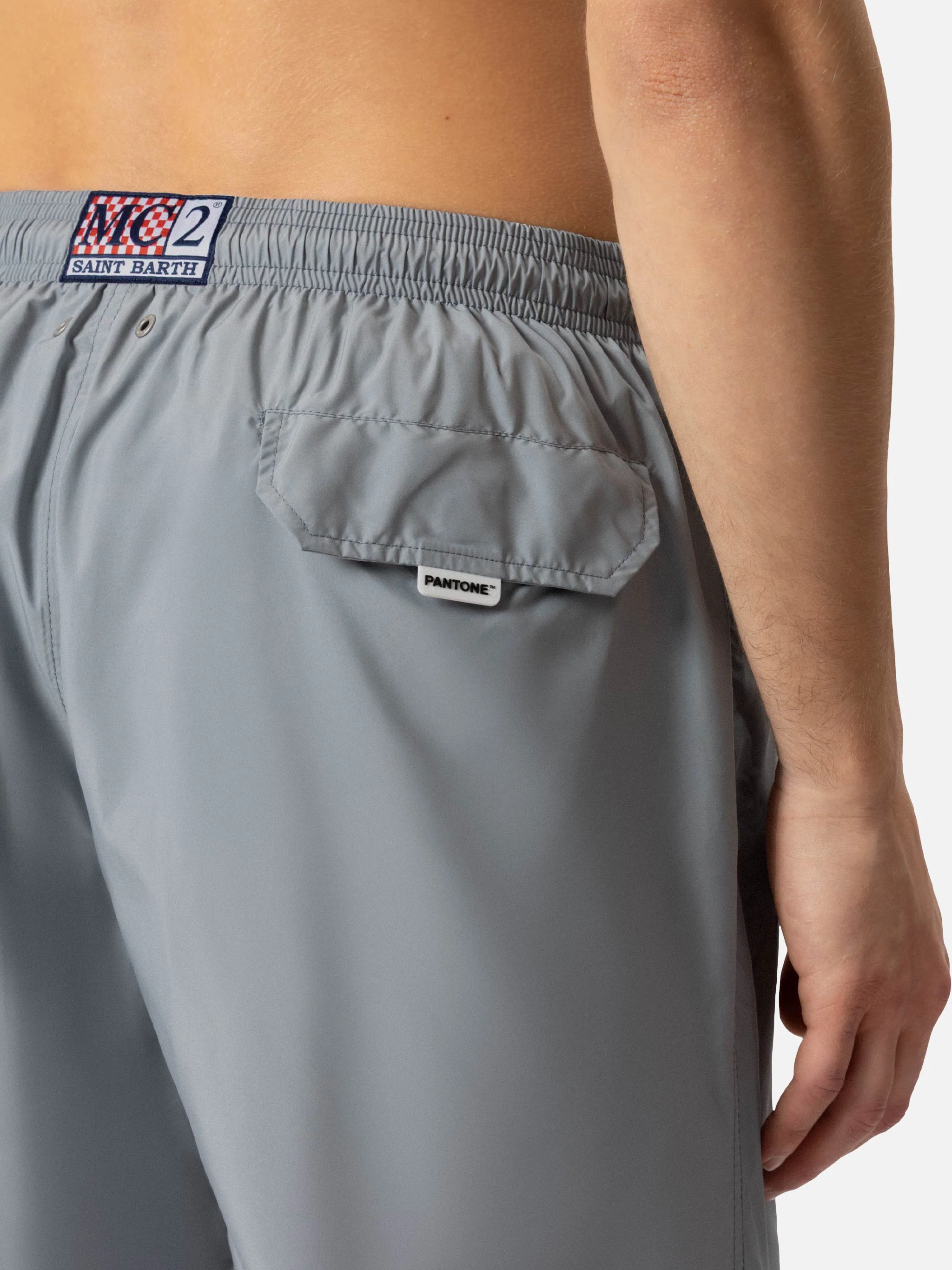 Lightweight fabric grey swim shorts Lighting Pantone | PANTONE® SPECIAL EDITION - Image 8