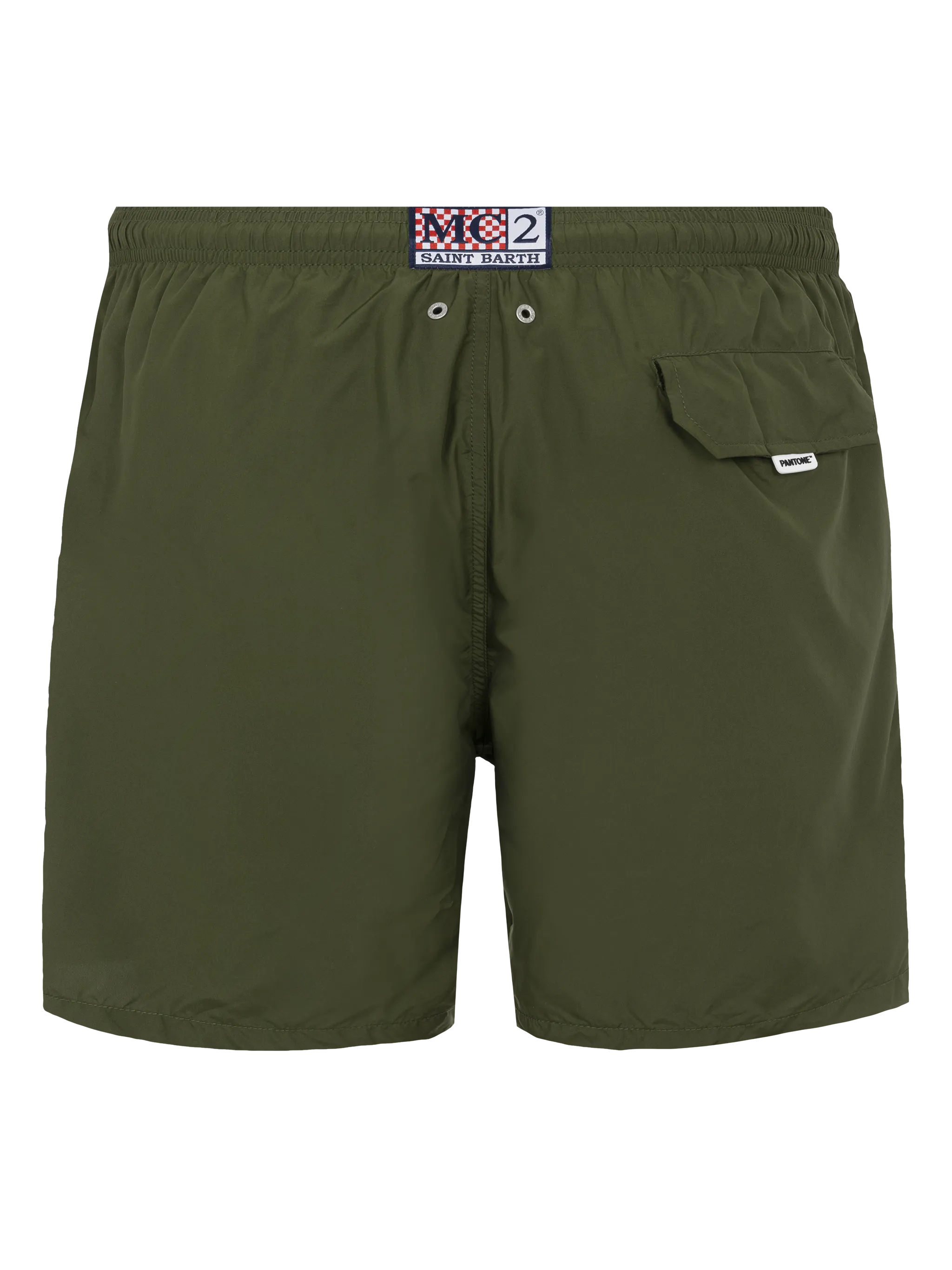 Lightweight fabric military green swim shorts Lighting Pantone | PANTONE® SPECIAL EDITION - Image 2