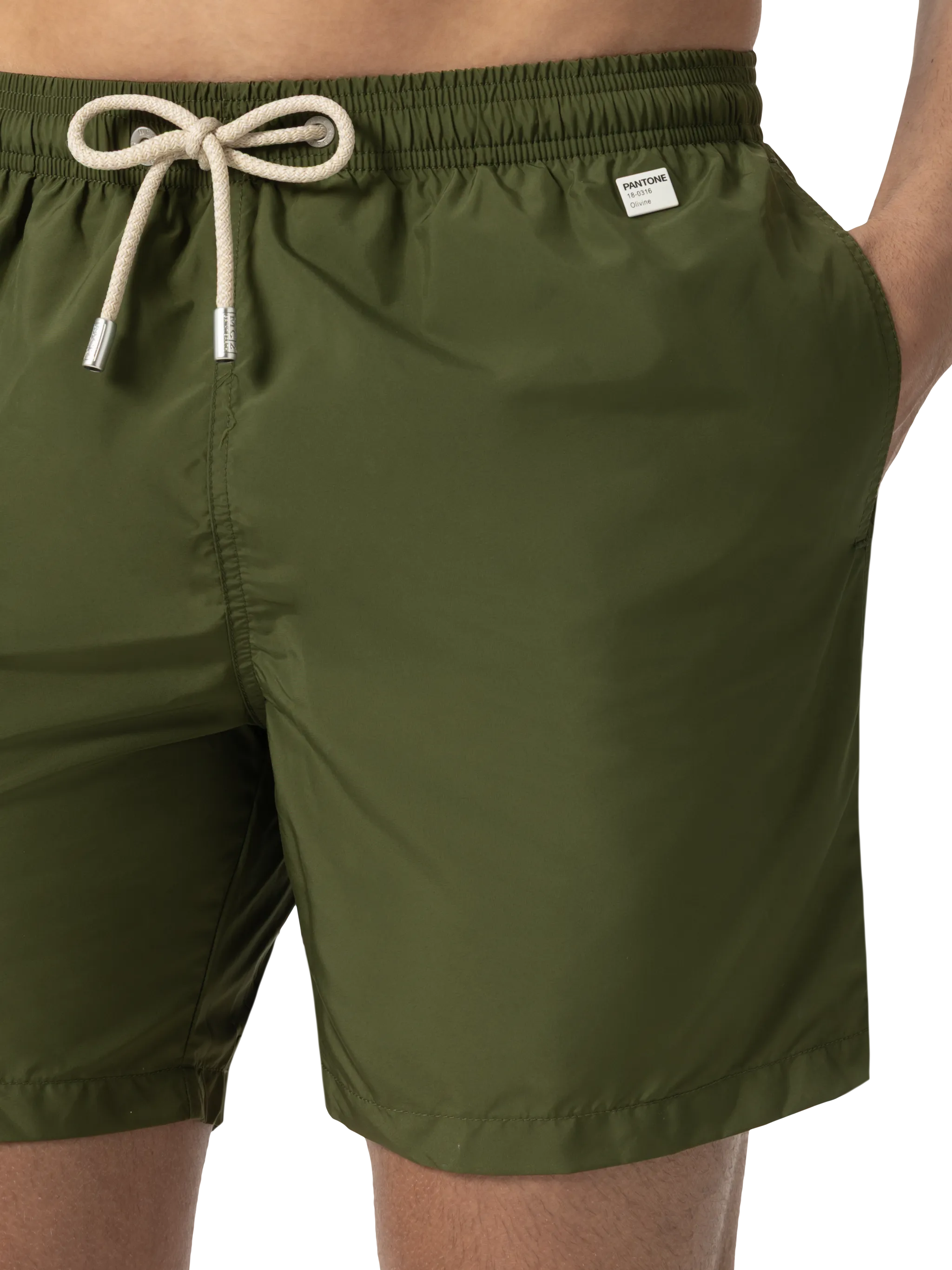 Lightweight fabric military green swim shorts Lighting Pantone | PANTONE® SPECIAL EDITION - Image 5