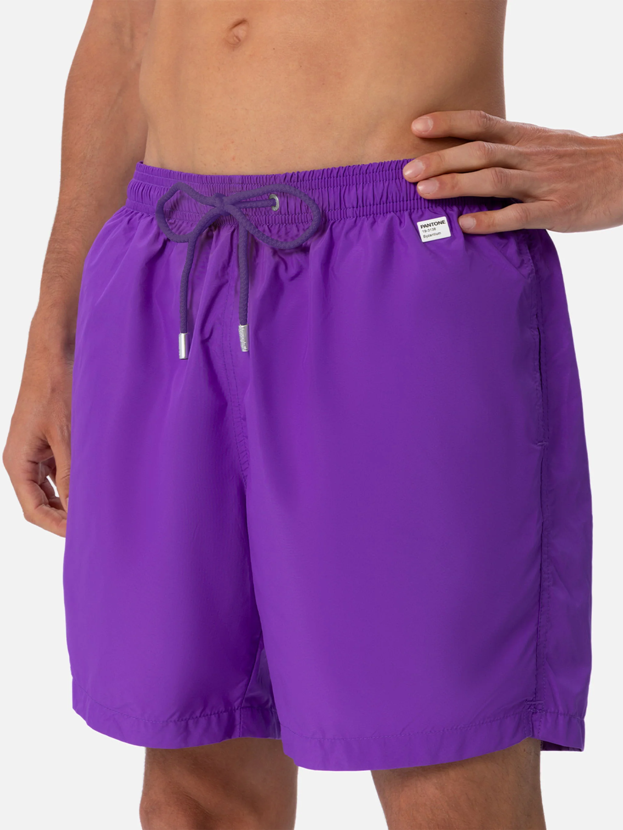 Lightweight fabric purple swim shorts Lighting Pantone | PANTONE® SPECIAL EDITION - Image 3