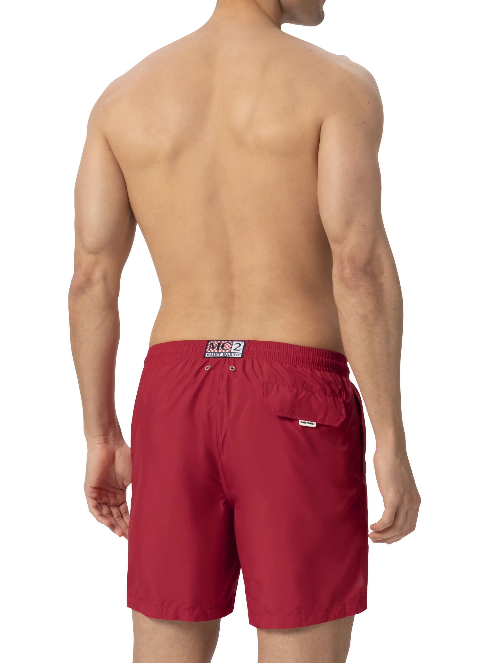 Lightweight fabric red swim shorts Lighting Pantone | PANTONE® SPECIAL EDITION - Image 4