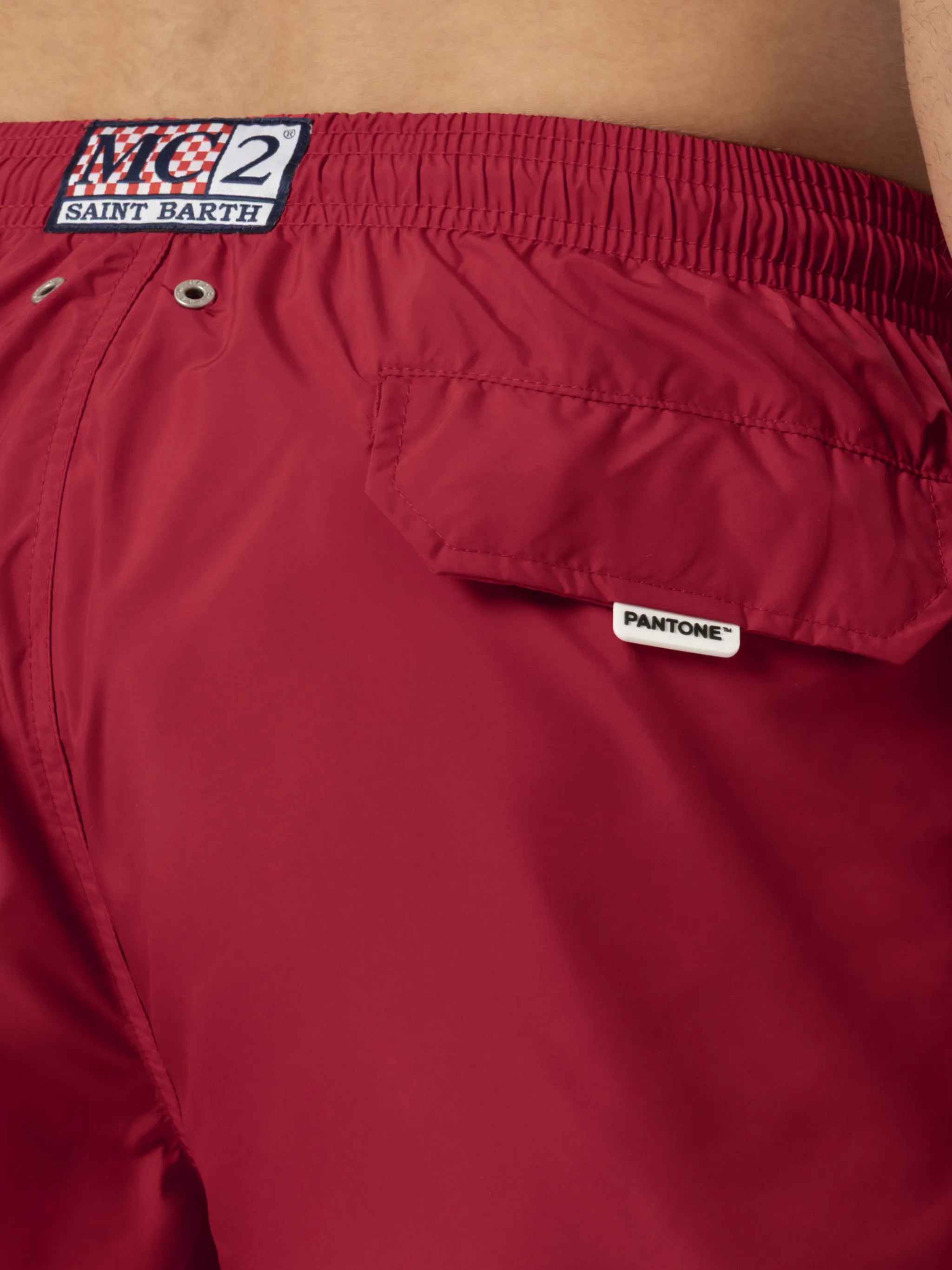 Lightweight fabric red swim shorts Lighting Pantone | PANTONE® SPECIAL EDITION - Image 6