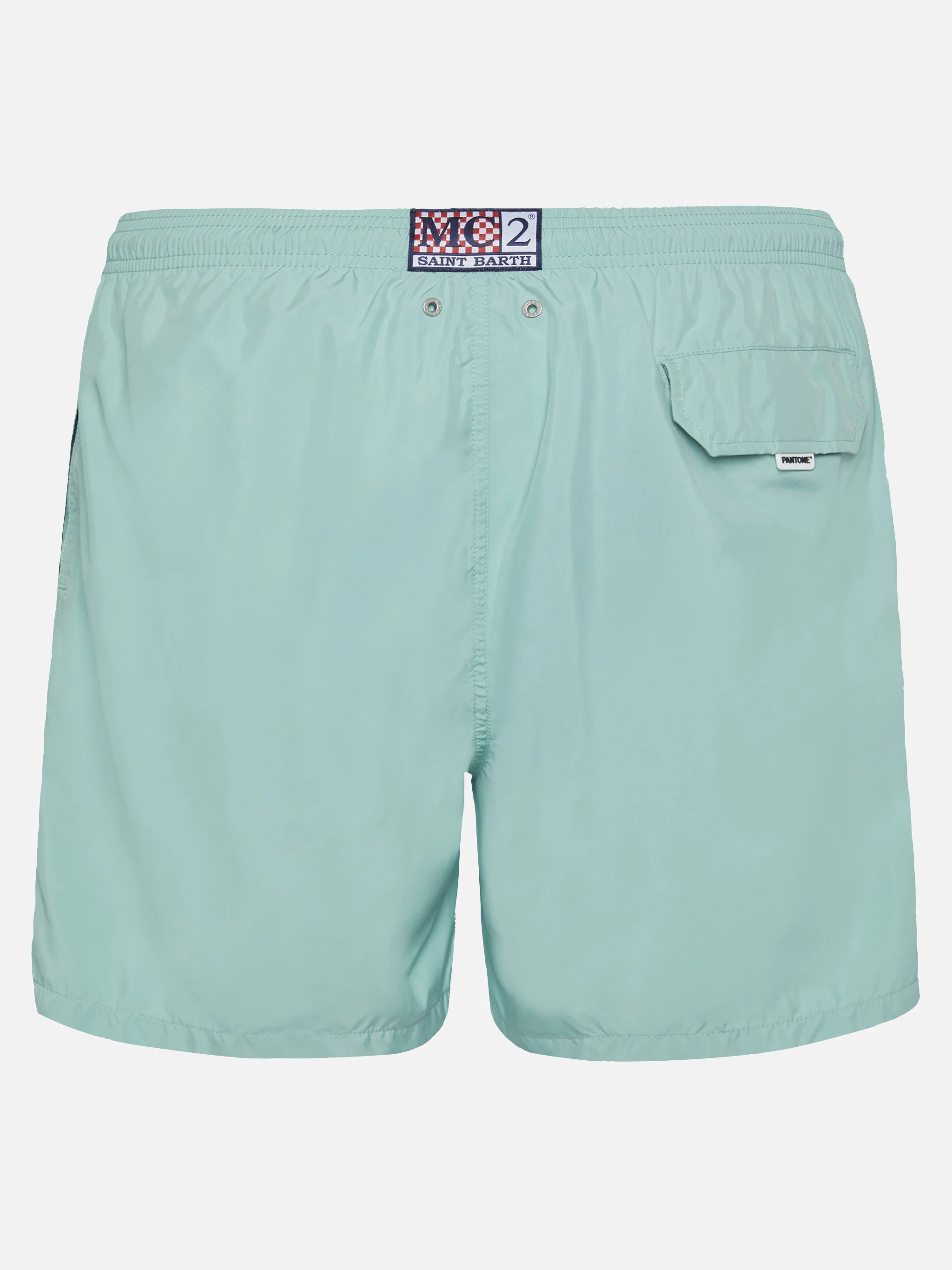 Lightweight fabric sage green swim shorts Lighting Pantone | PANTONE® SPECIAL EDITION - Image 2