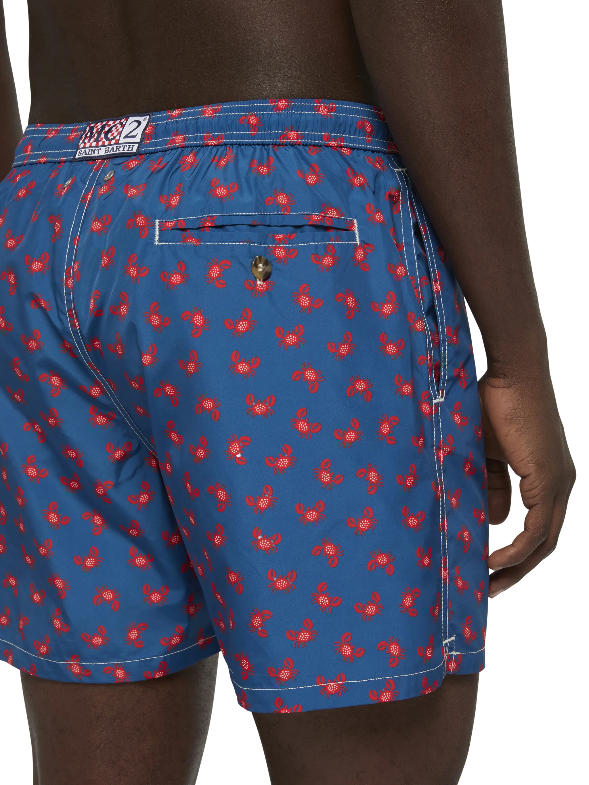 Lightweight fabric swim-shorts Lighting 70 with crabs print - Image 6