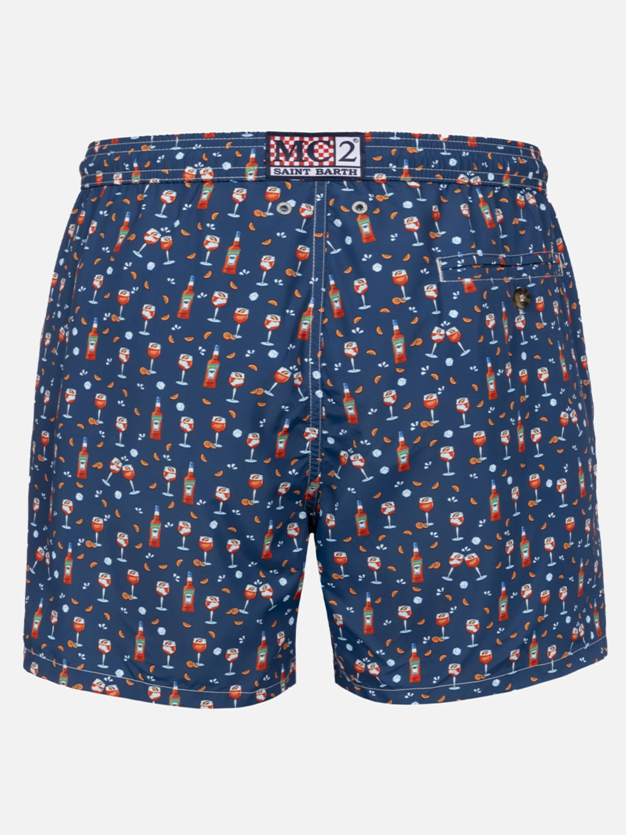 Lightweight fabric swim shorts Lighting with Aperol spritz print | APEROL SPECIAL EDITION - Image 2