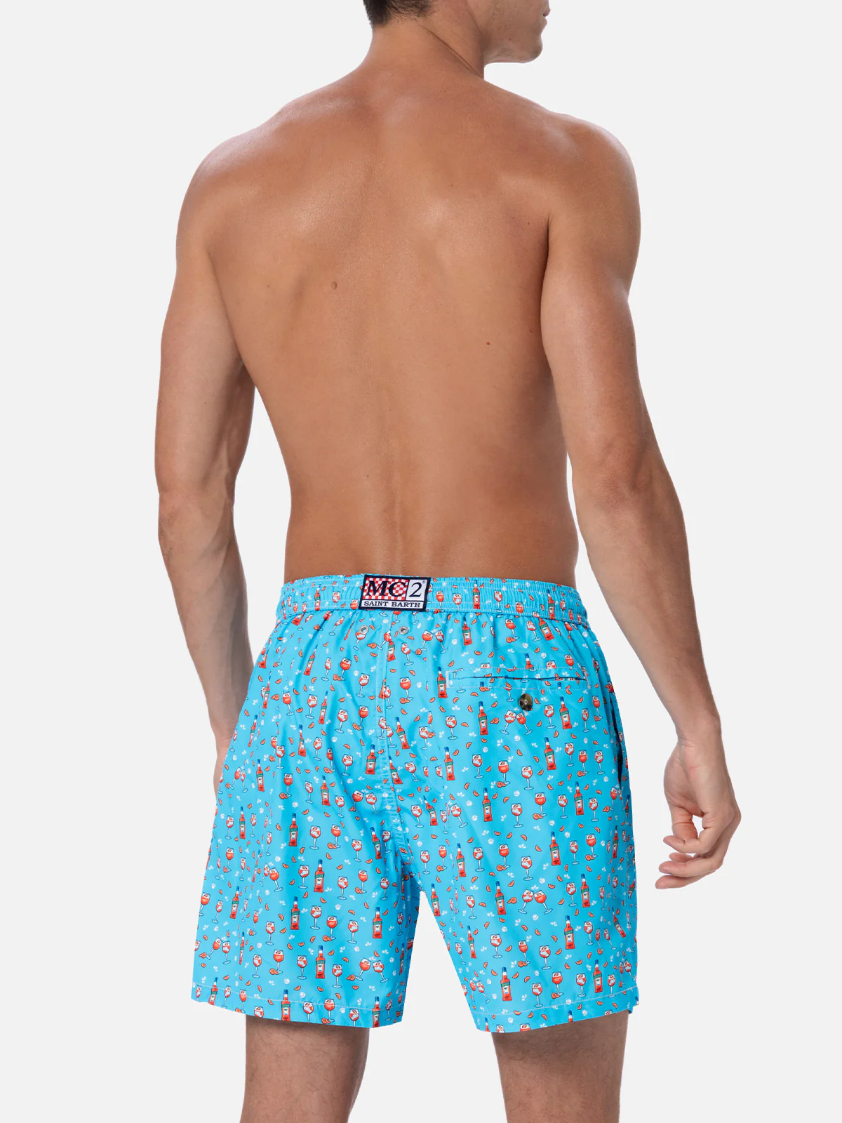 Lightweight fabric swim shorts Lighting with Aperol spritz print | APEROL SPECIAL EDITION - Image 5