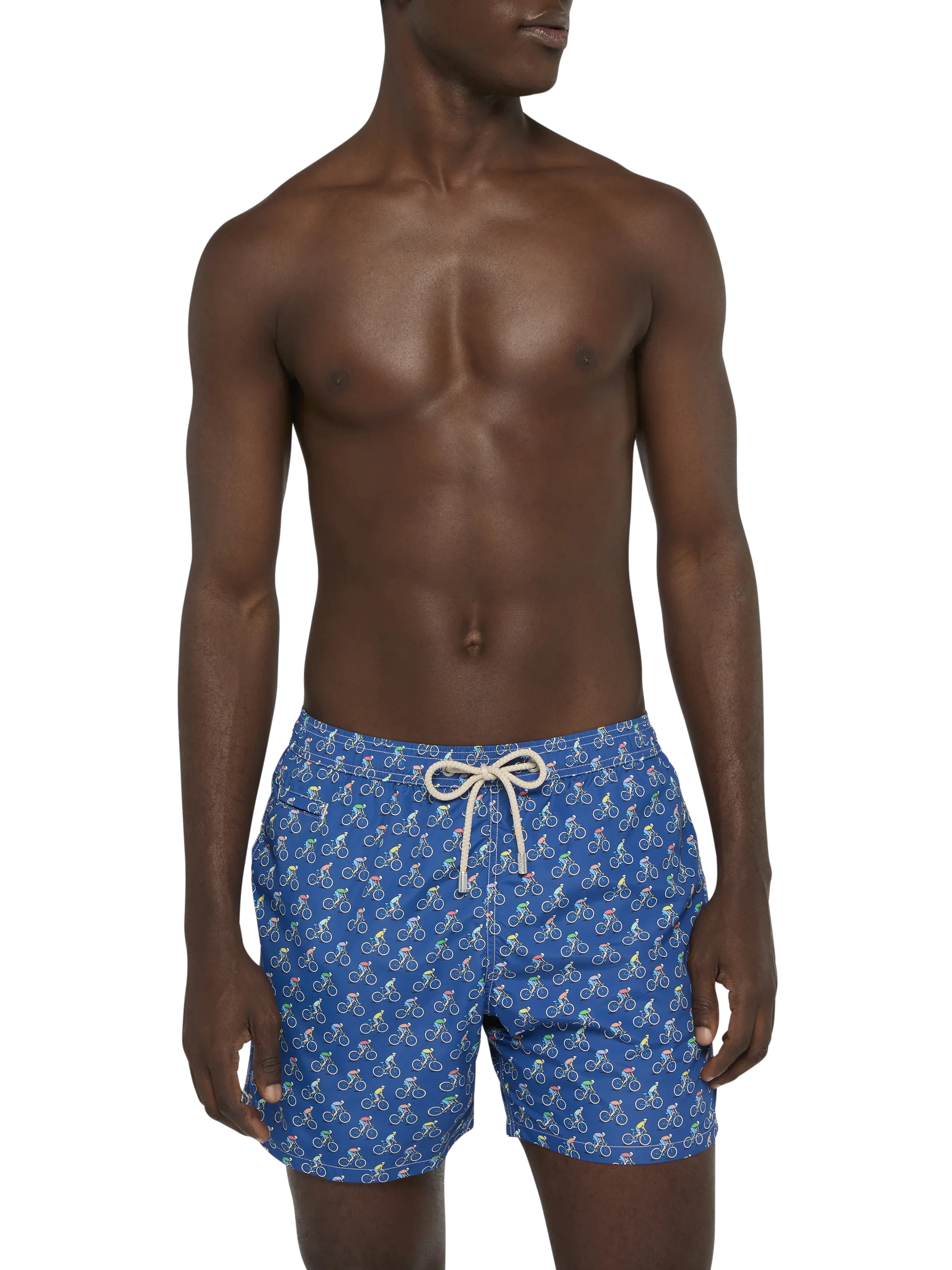 Lightweight fabric swim shorts Lighting with bikers  print - Image 3