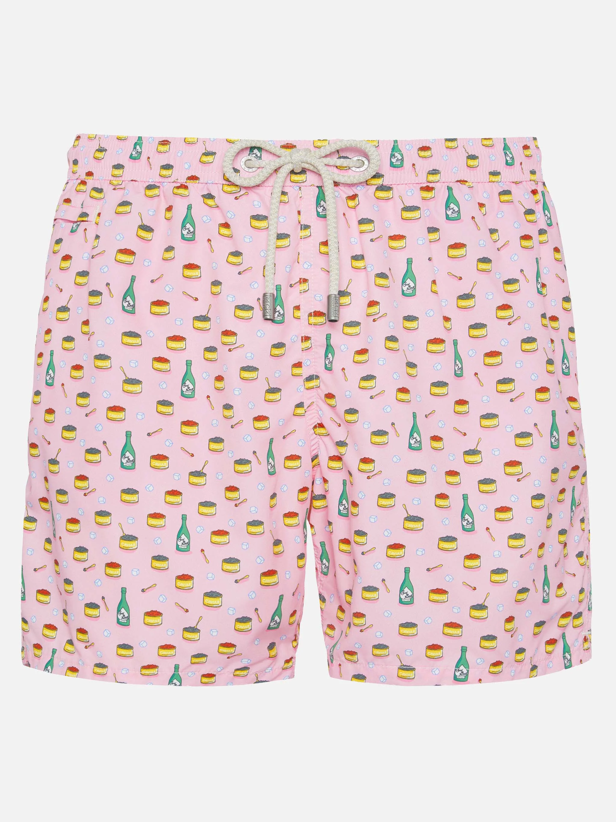 Lightweight fabric swim shorts Lighting with caviar and bollicine print