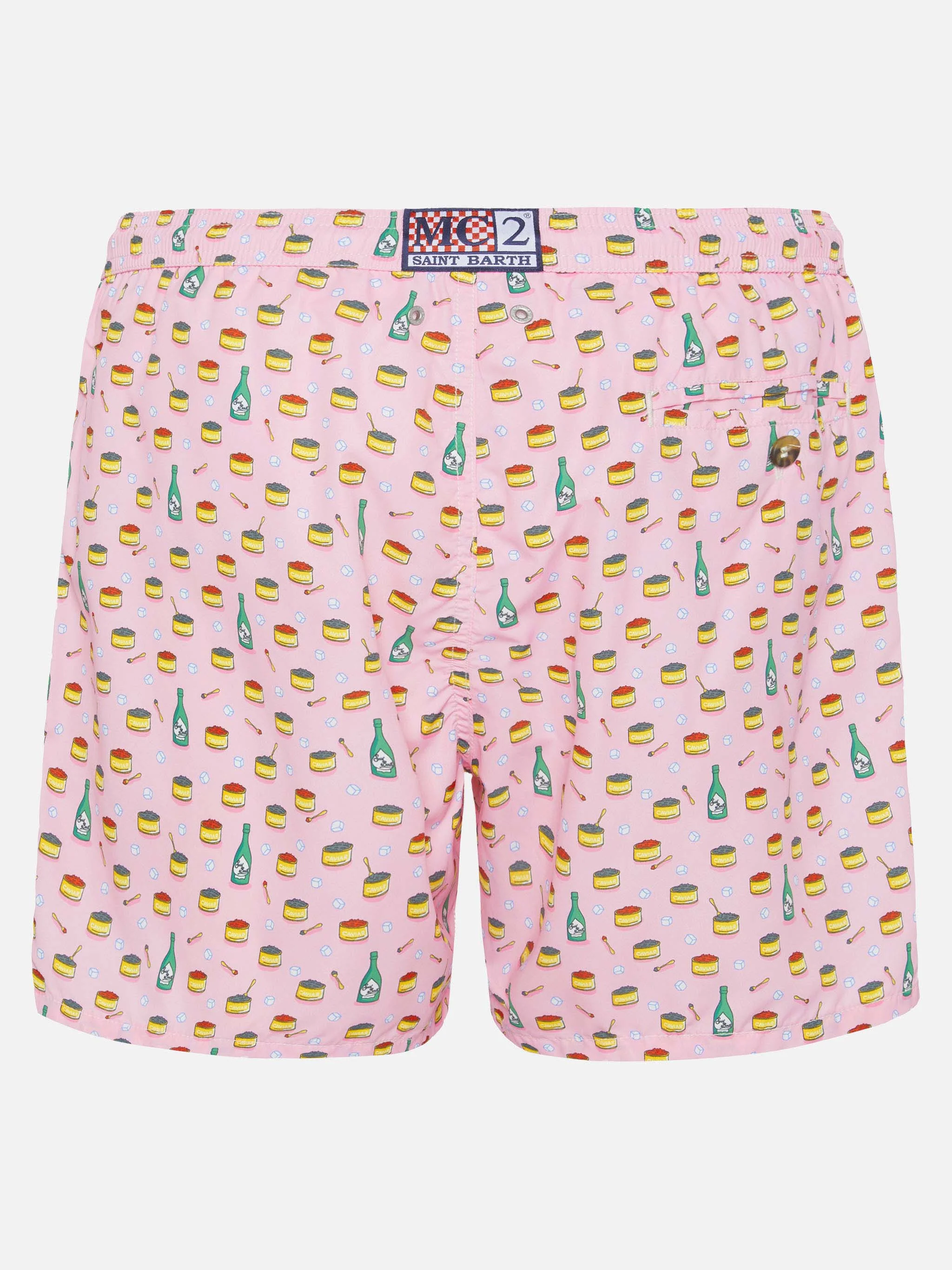 Lightweight fabric swim shorts Lighting with caviar and bollicine print - Image 2