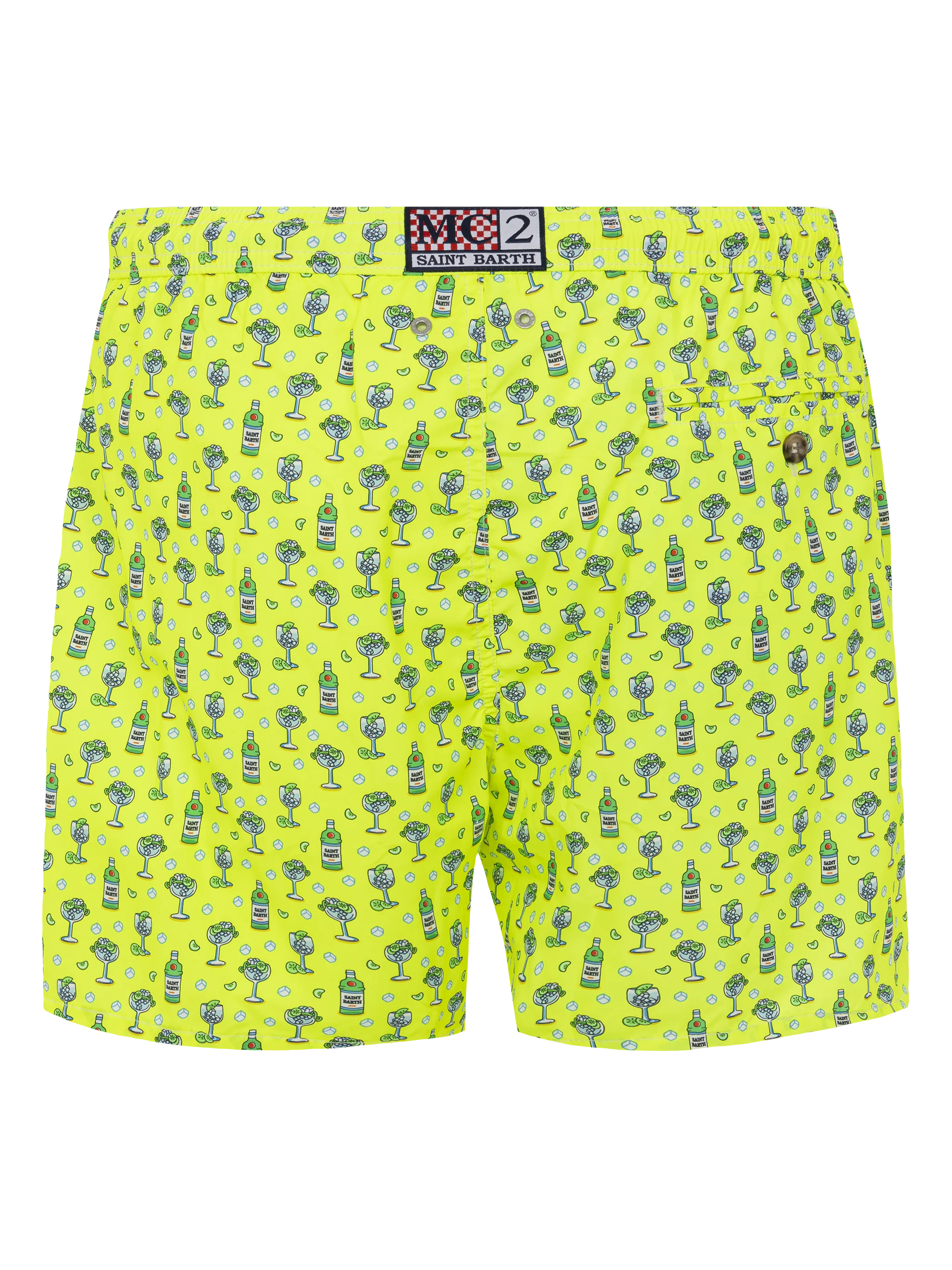 Lightweight fabric swim shorts Lighting with cocktail print - Image 2
