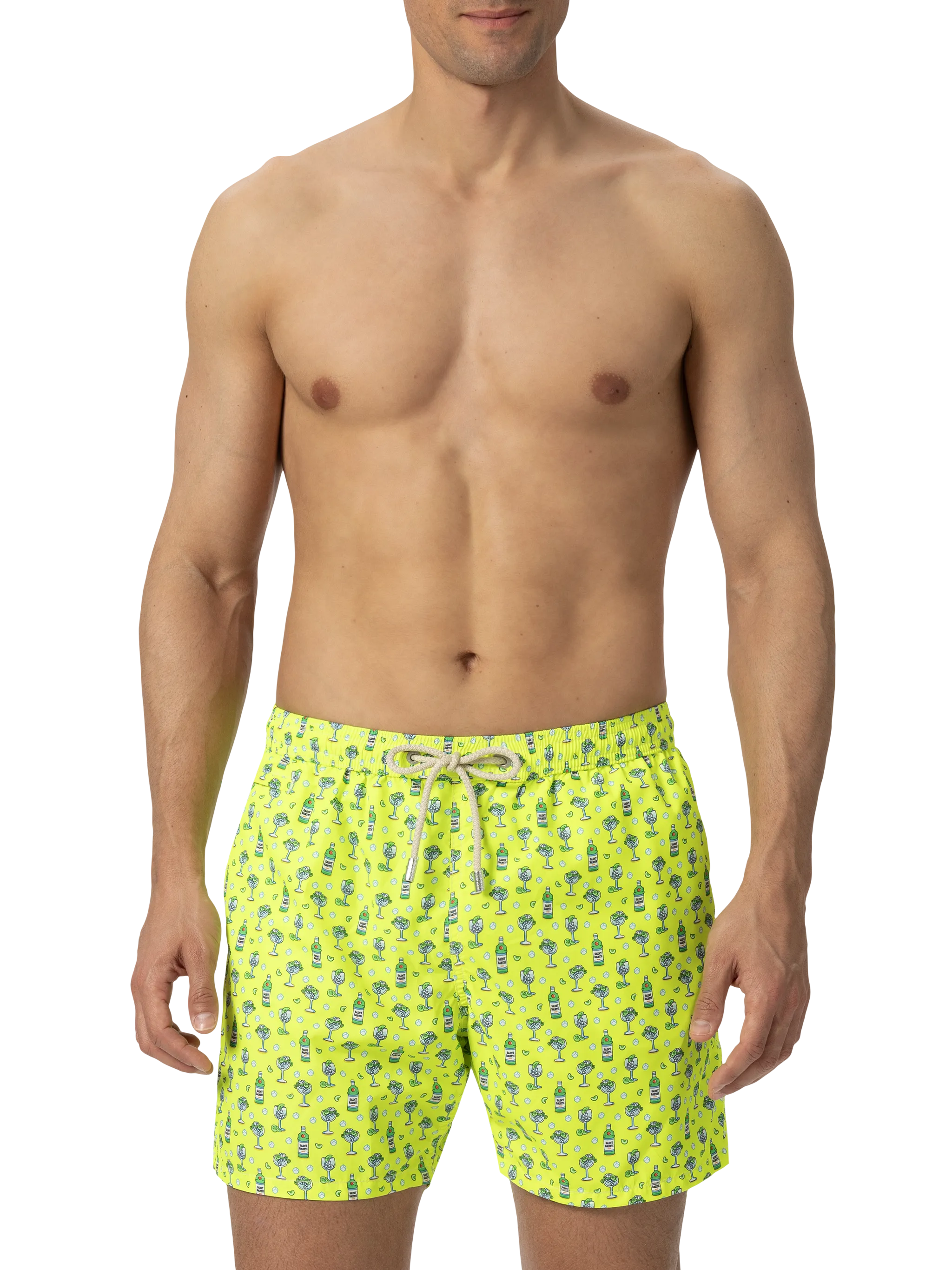 Lightweight fabric swim shorts Lighting with cocktail print - Image 3