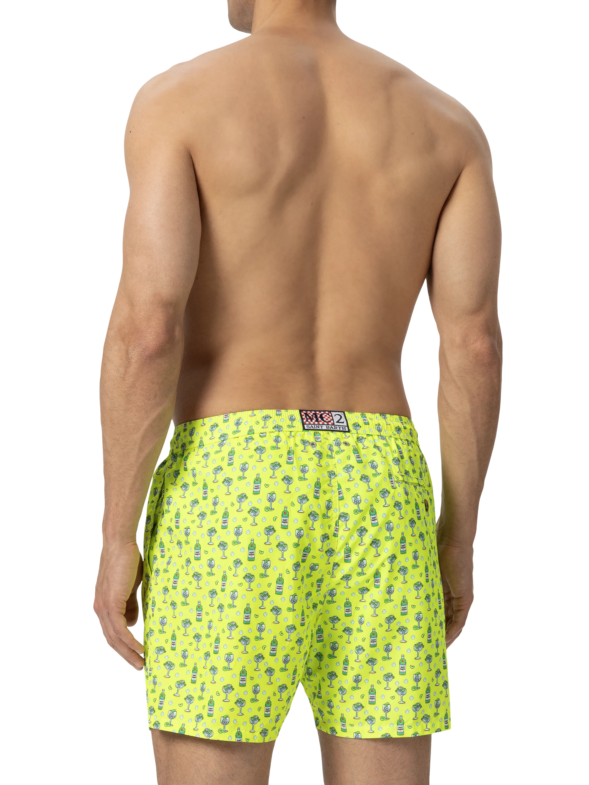 Lightweight fabric swim shorts Lighting with cocktail print - Image 4