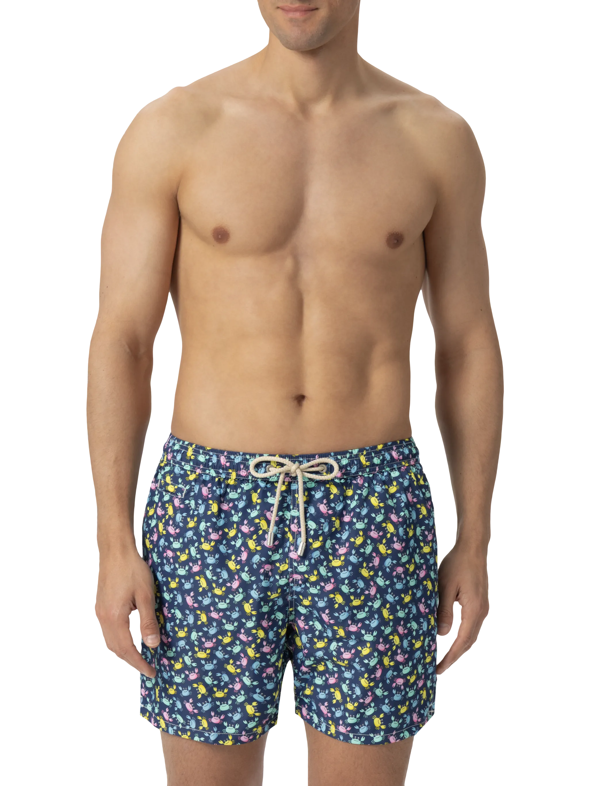 Lightweight fabric swim shorts Lighting with crabs  print - Image 3