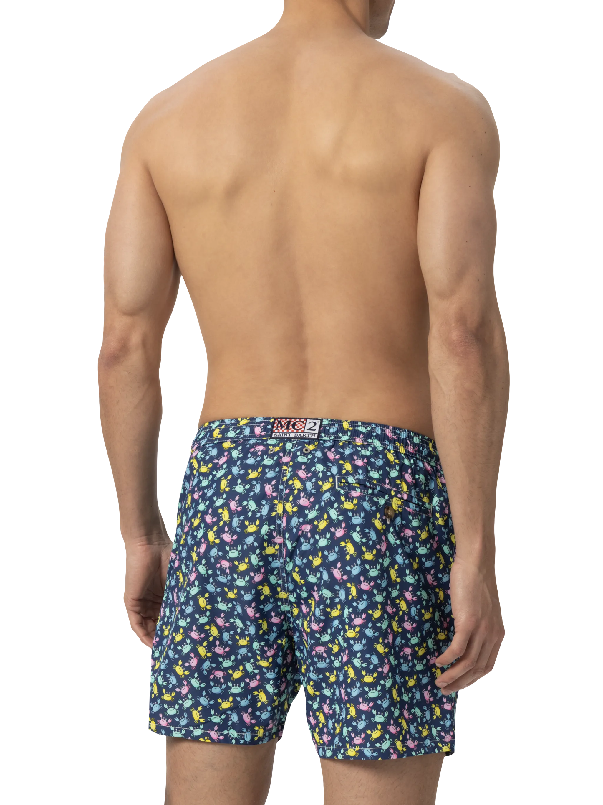 Lightweight fabric swim shorts Lighting with crabs  print - Image 4