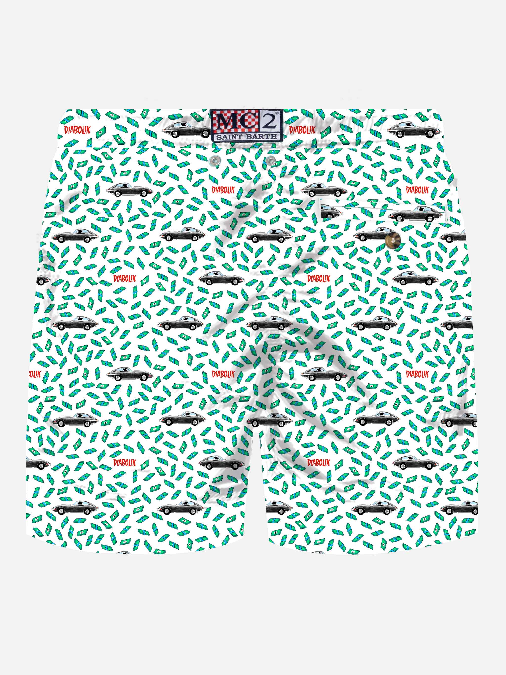 Lightweight fabric swim shorts Lighting with Diabolik print | DIABOLIK SPECIAL EDITION - Image 2