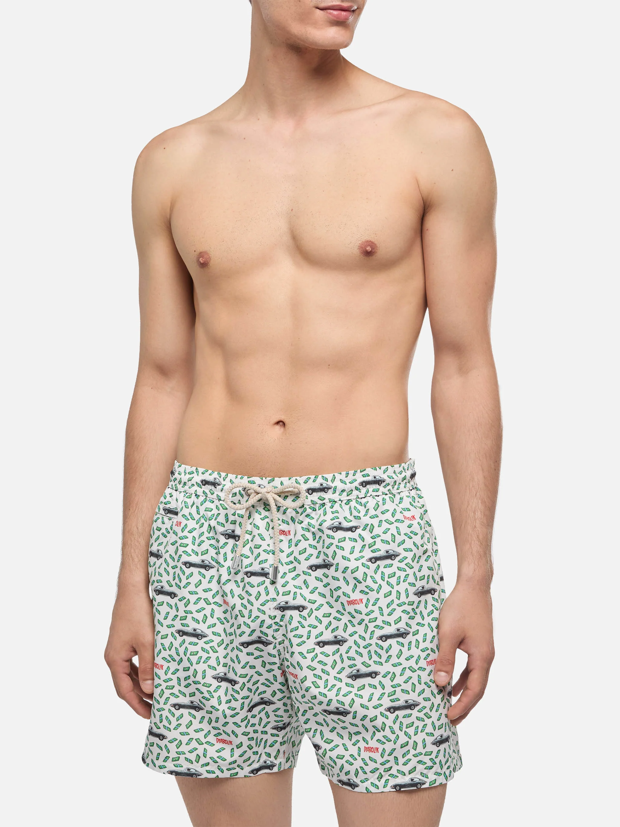 Lightweight fabric swim shorts Lighting with Diabolik print | DIABOLIK SPECIAL EDITION - Image 3