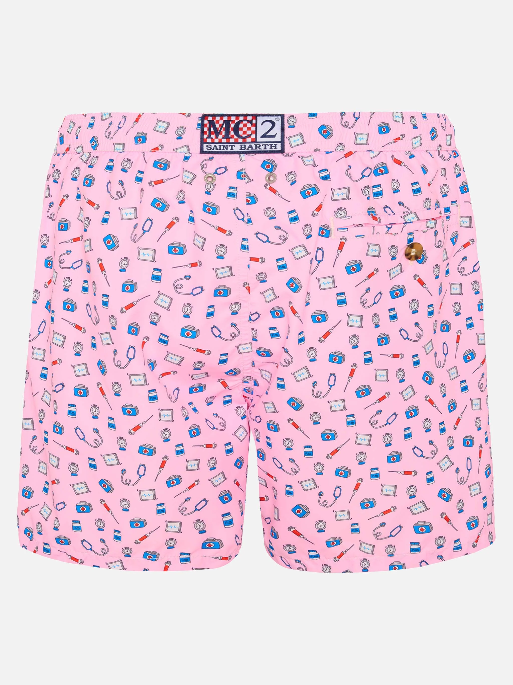 Lightweight fabric swim shorts Lighting with doctor job print - Image 2