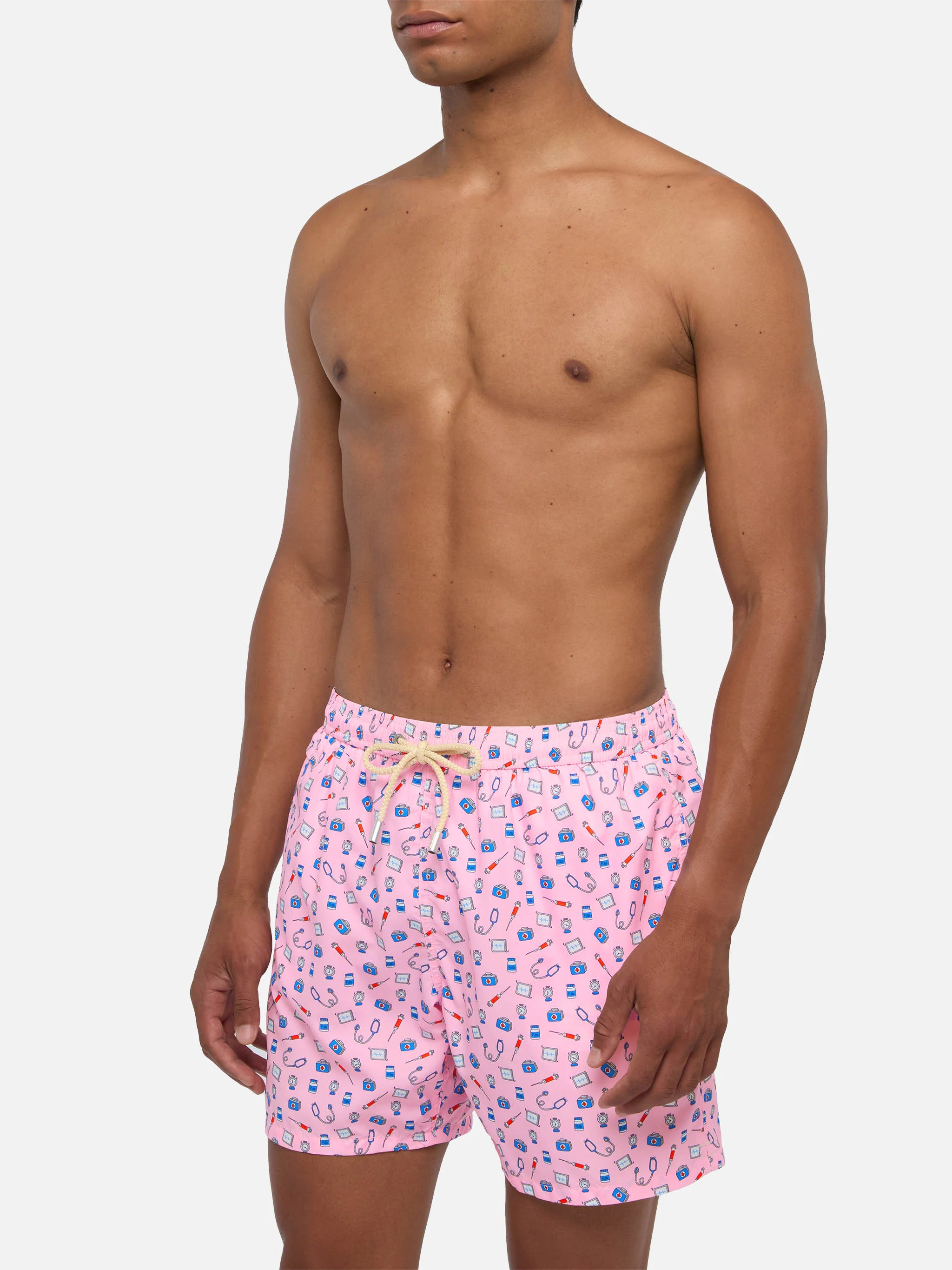 Lightweight fabric swim shorts Lighting with doctor job print - Image 3