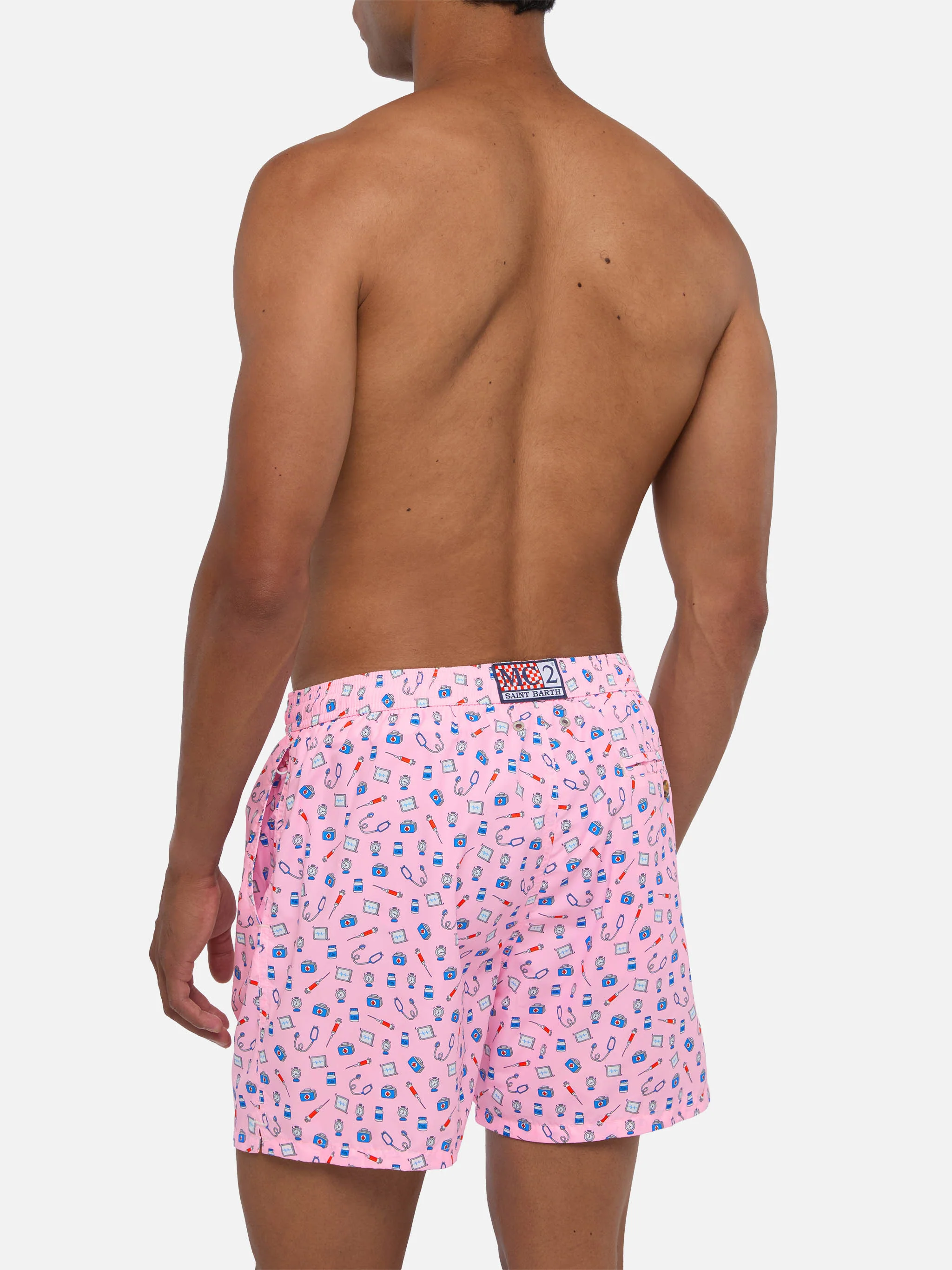 Lightweight fabric swim shorts Lighting with doctor job print - Image 5