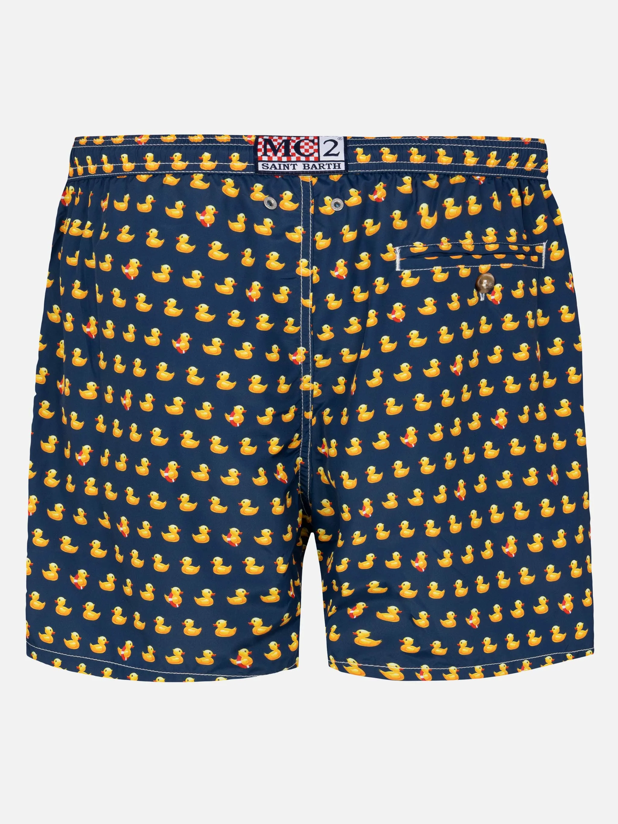 Lightweight fabric swim shorts Lighting with ducky print - Image 2