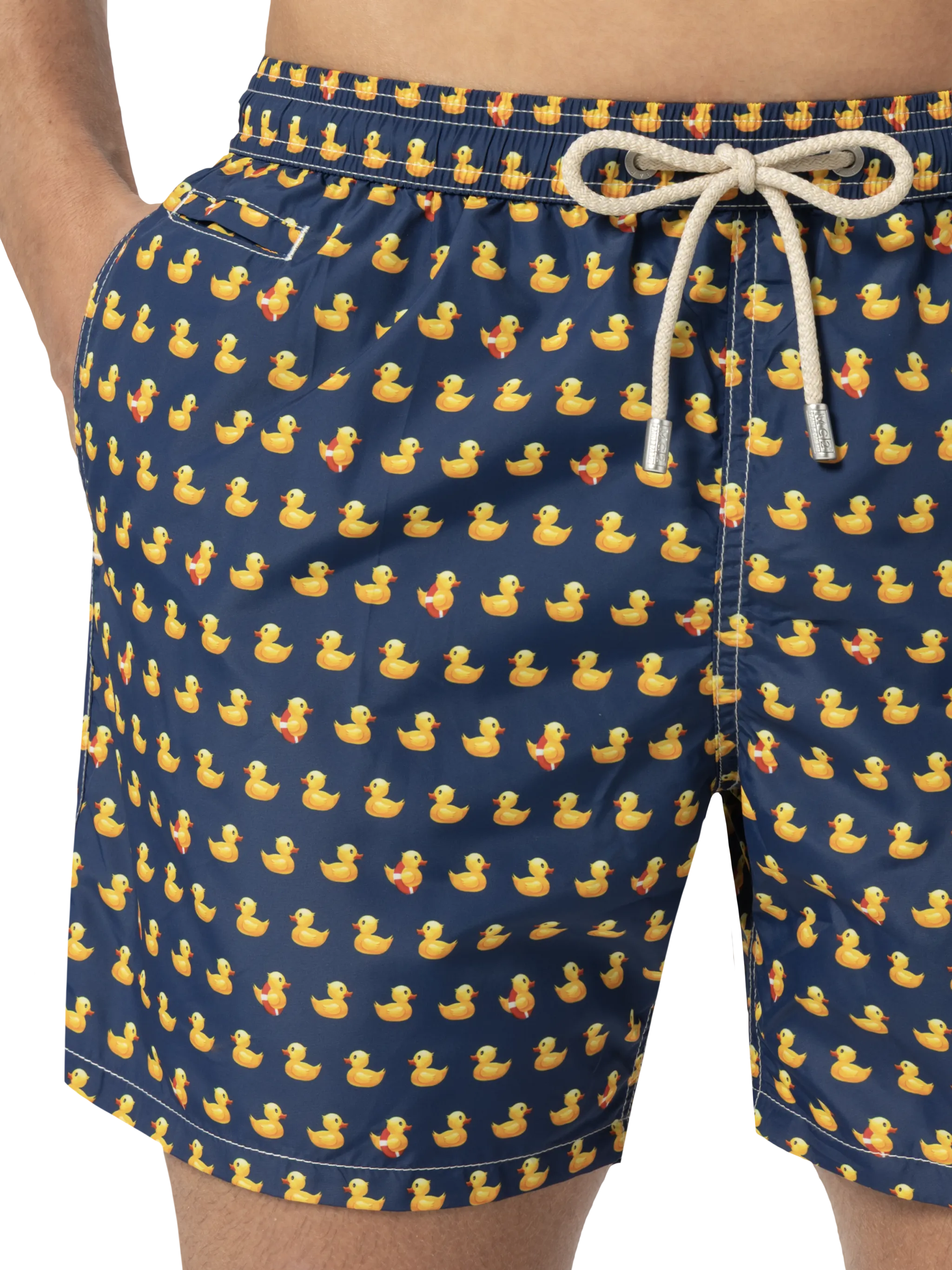 Lightweight fabric swim shorts Lighting with ducky print - Image 5