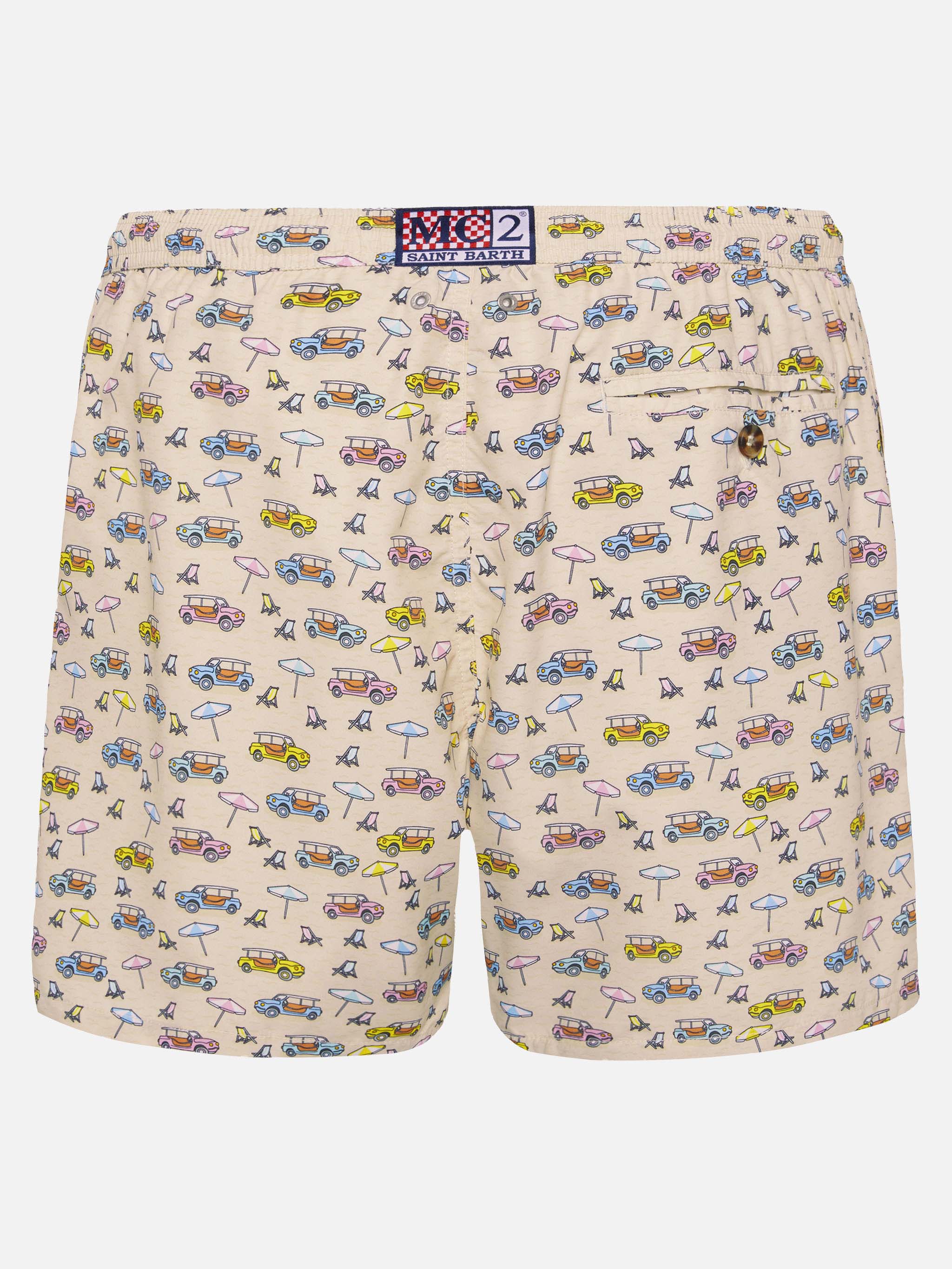 Lightweight fabric swim shorts Lighting with dune buggy print | FIAT SPECIAL EDITION - Image 2