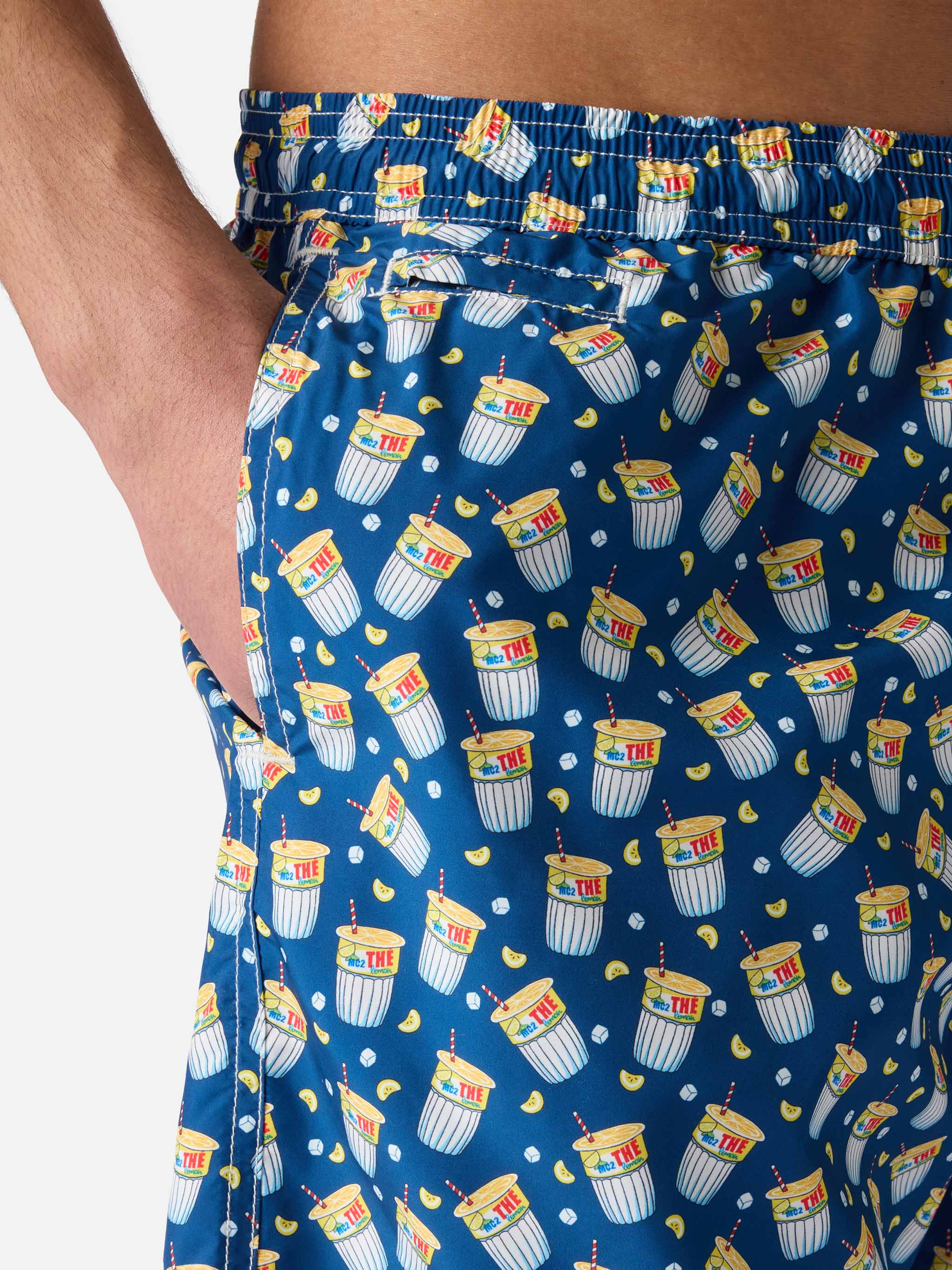 Lightweight fabric swim-shorts Lighting with Estathè pack print | ESTATHE' FERRERO SPECIAL EDITION - Image 4
